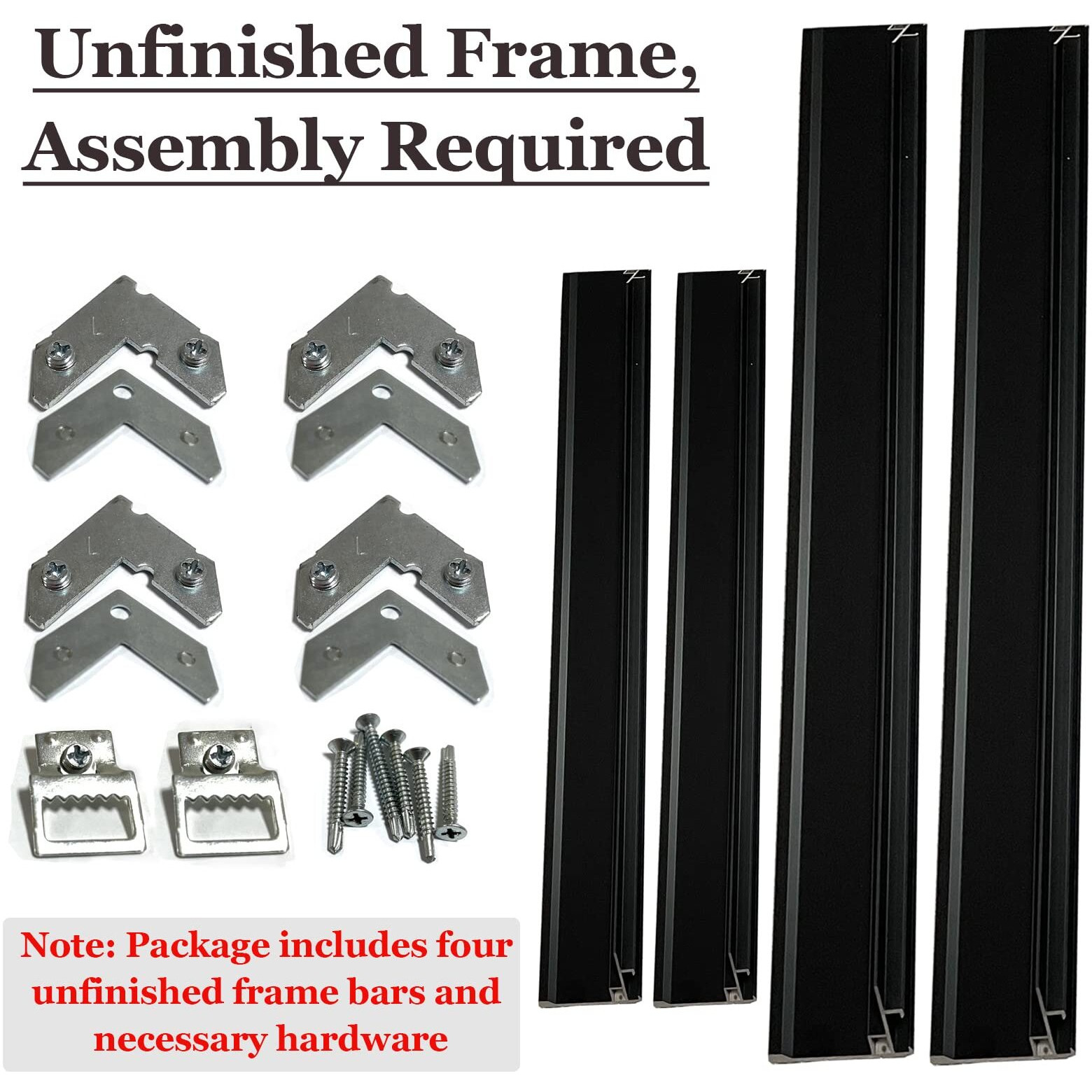 Akfado Metal Canvas Frame For 36X48 Oil Paintings, Diy Canvas Floater Frame For Portrait Landscape Prints Art Show Gallery Wall Home Office Living Room Decor (Black)