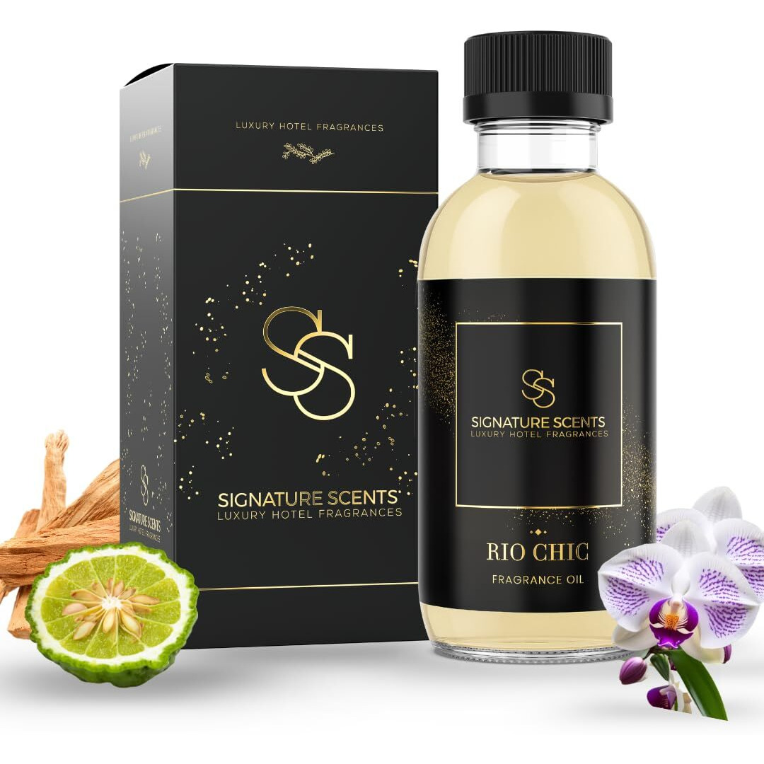 Luxury Hotel Diffuser Oil For Hotels And Homes - Aromatherapy Oils For Use With An Essential Oil Diffuser At Home - Fragrance-Scent Diffuser Oil Blend (Rio Chic) 4.05Fl Oz (120Ml)