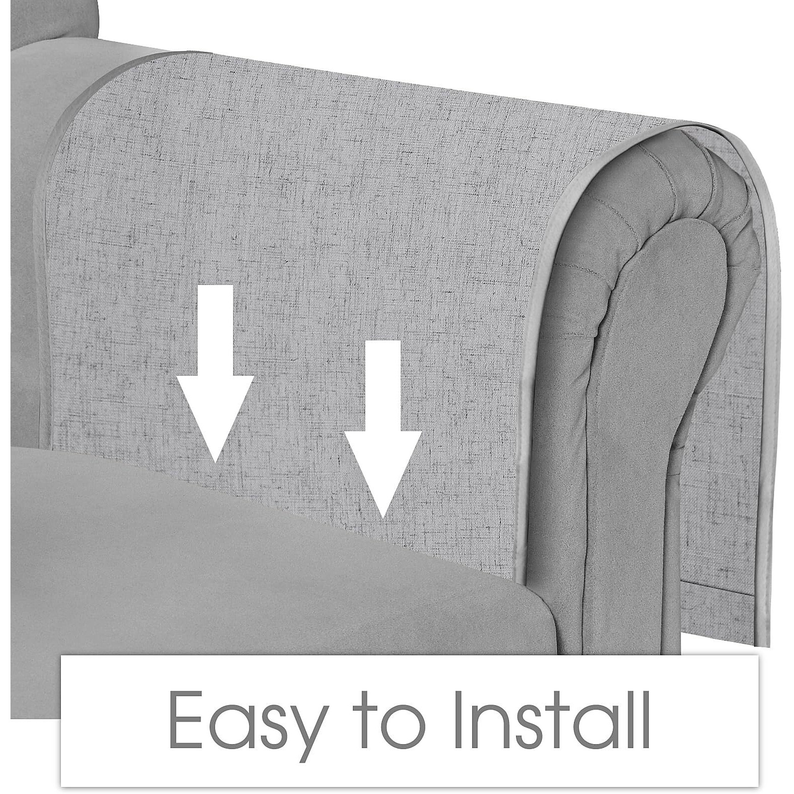 Joywell Remote Holder For Recliner Armchair Caddy Couch Armrest Non Slip Sofa Arm Chair Caddie With 6 Pocket For Magazine, Tablet, Phone, Ipad, Think Linen, Light Grey