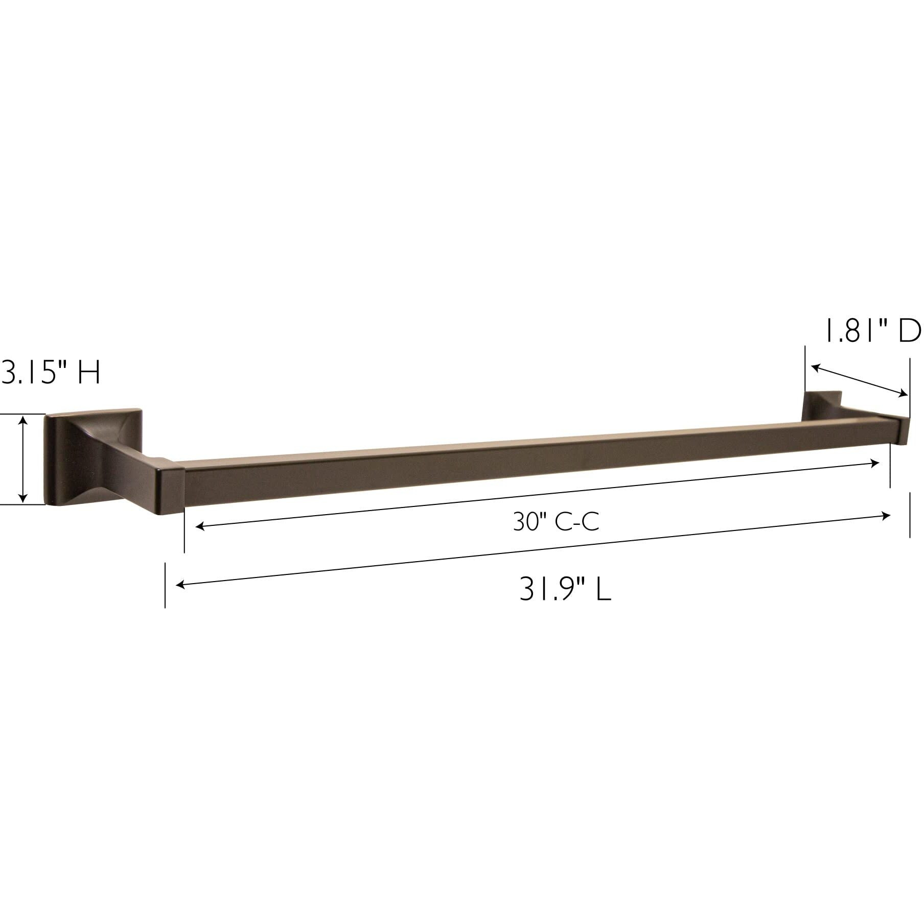 Millbridge 30-Inch Towel Bar For Bathroom, Heavy Duty Towel Racks For Wall - Bathroom Towel Holder In Oil Rubbed Bronze Finish, Design House 539221