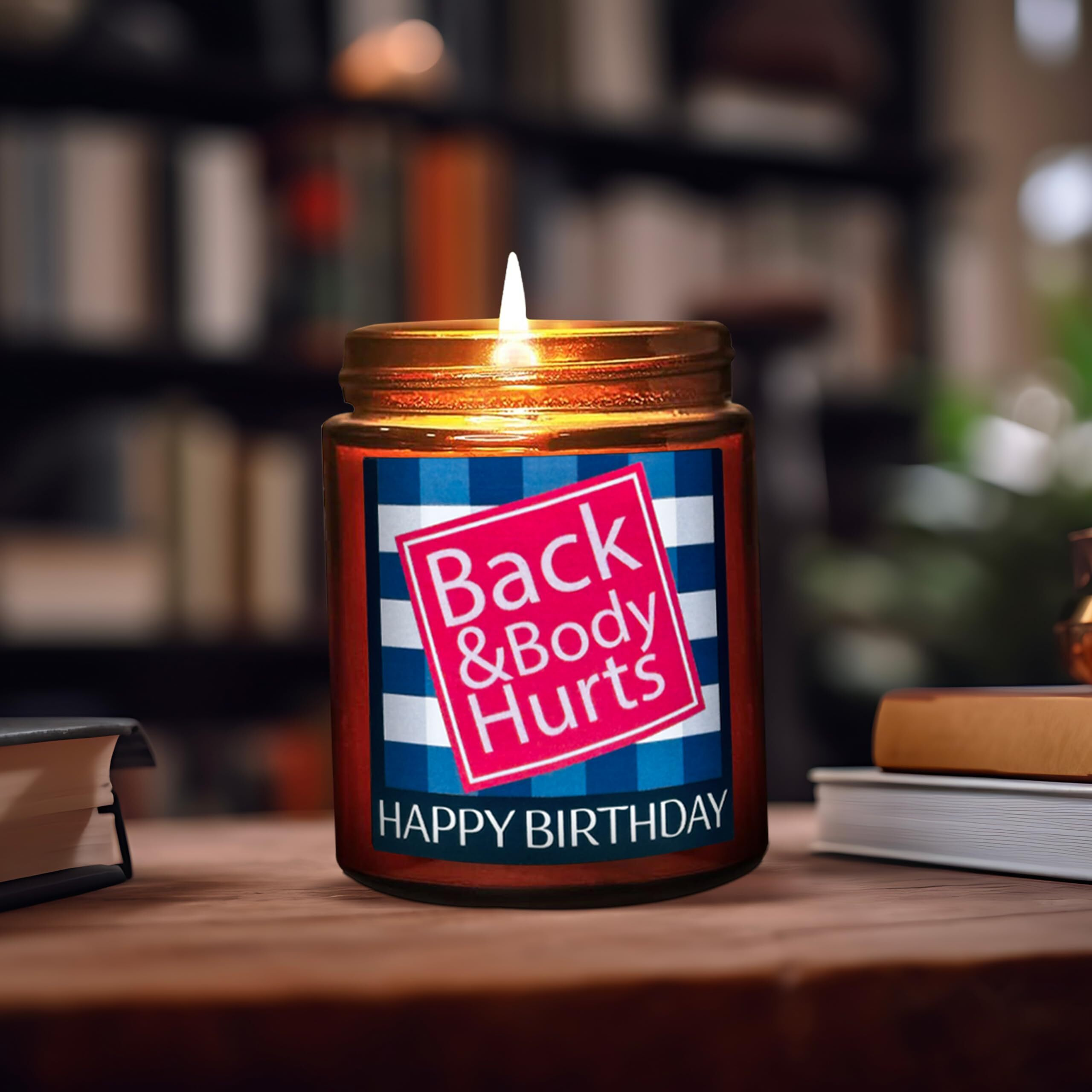 Briojoy Funny Happy Birthday Candle Gifts For Women Men - Fun Relaxing 30Th 40Th 50Th 60Th Birthday Presents - Soy Calming Candle For Home - Sea Salt Jasmine Essential Oil Spa Candle For Stress Relief