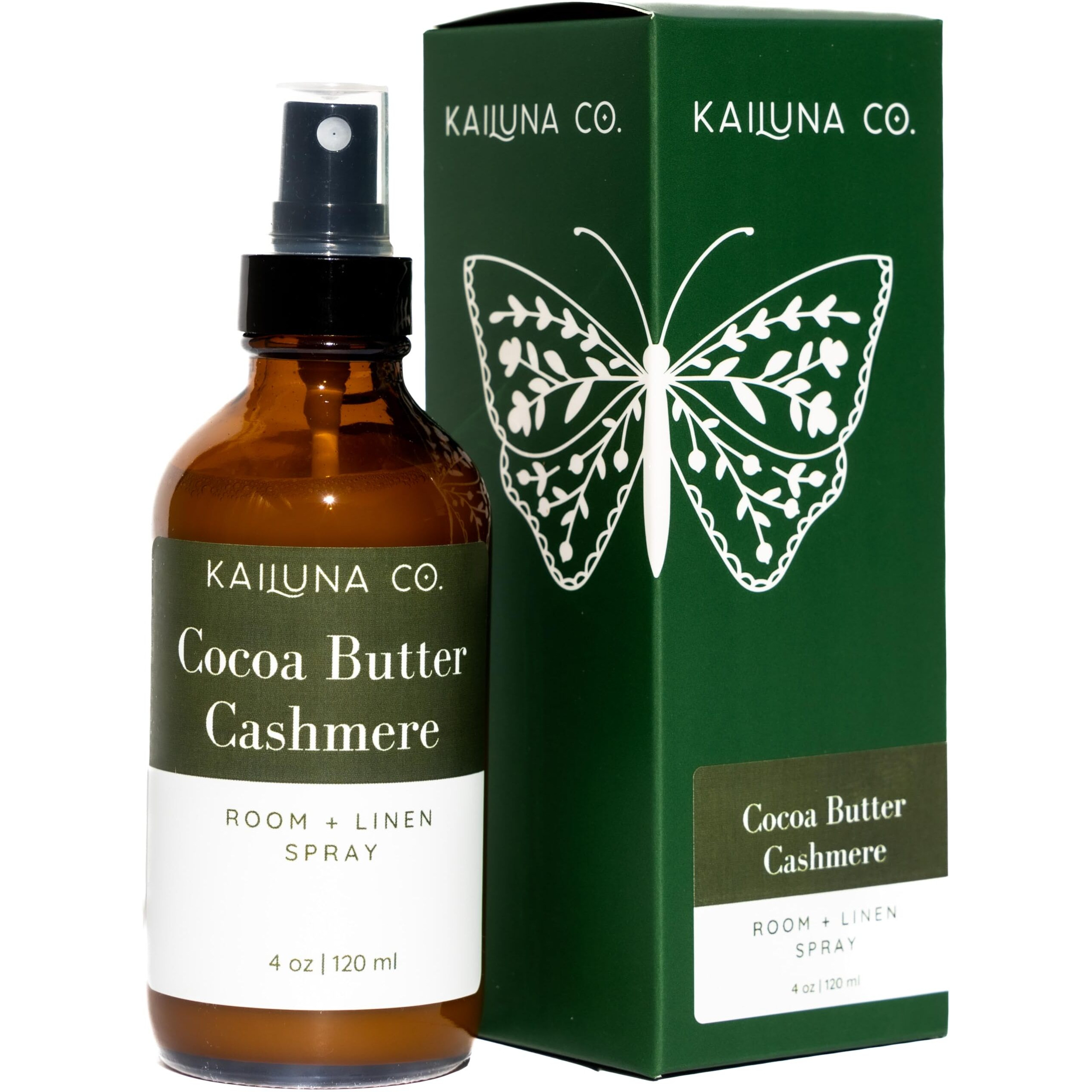 Kailuna Co. Cocoa Butter Cashmere Artisan Natural Room And Linen Spray With Pure Essential Oils, Small Batch, Made In California (4 Oz)