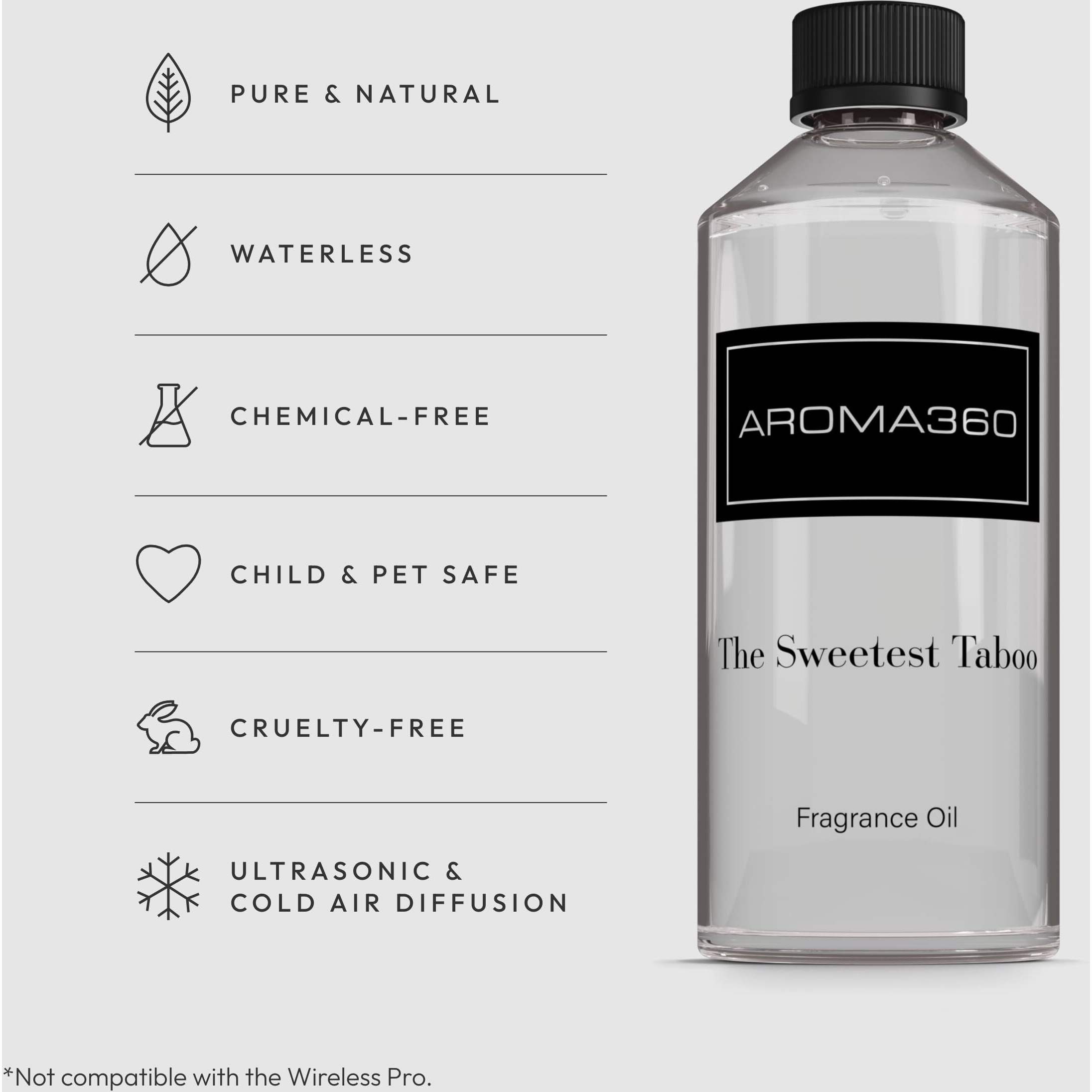 Aroma360 - The Sweetest Taboo Fragrance Oil Scent - Luxury Aromatherapy Scent Diffuser Oil - Hints Of Lemon Crme, Pomegranates, & Raspberries - For Essential Oil Diffusers - For Home & Office - 500Ml