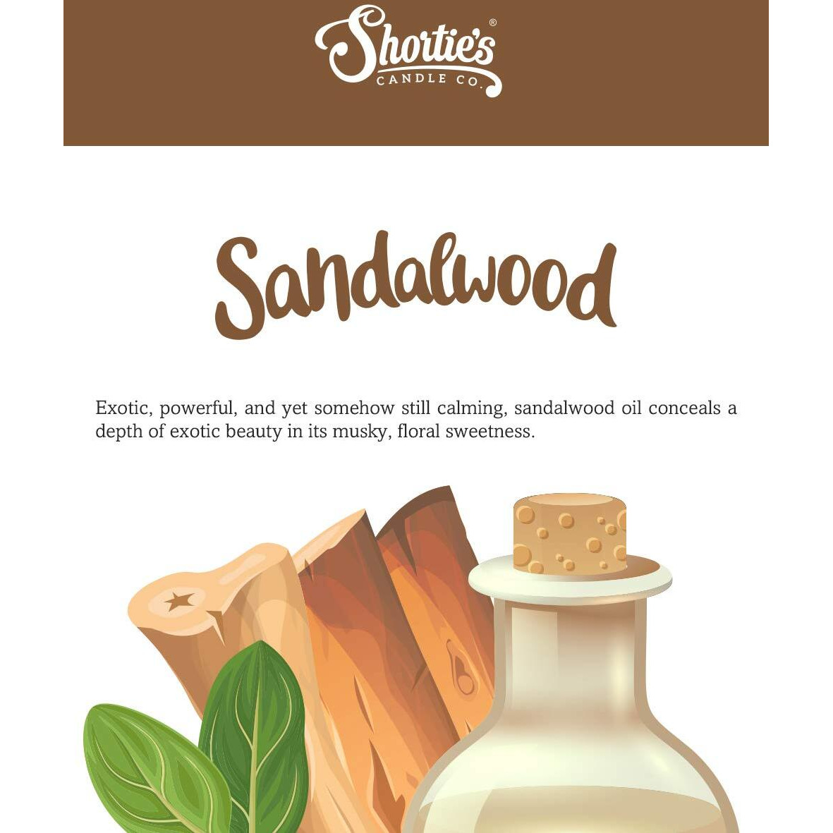 Shortie's Candle Company Pure Sandalwood Wax Melts Bulk Pack - Formula 117-4 Highly Scented 3 Oz. Bars (12 Oz. Total) - Made With Natural Oils - Incense & Earth Air Freshener Cubes Collection