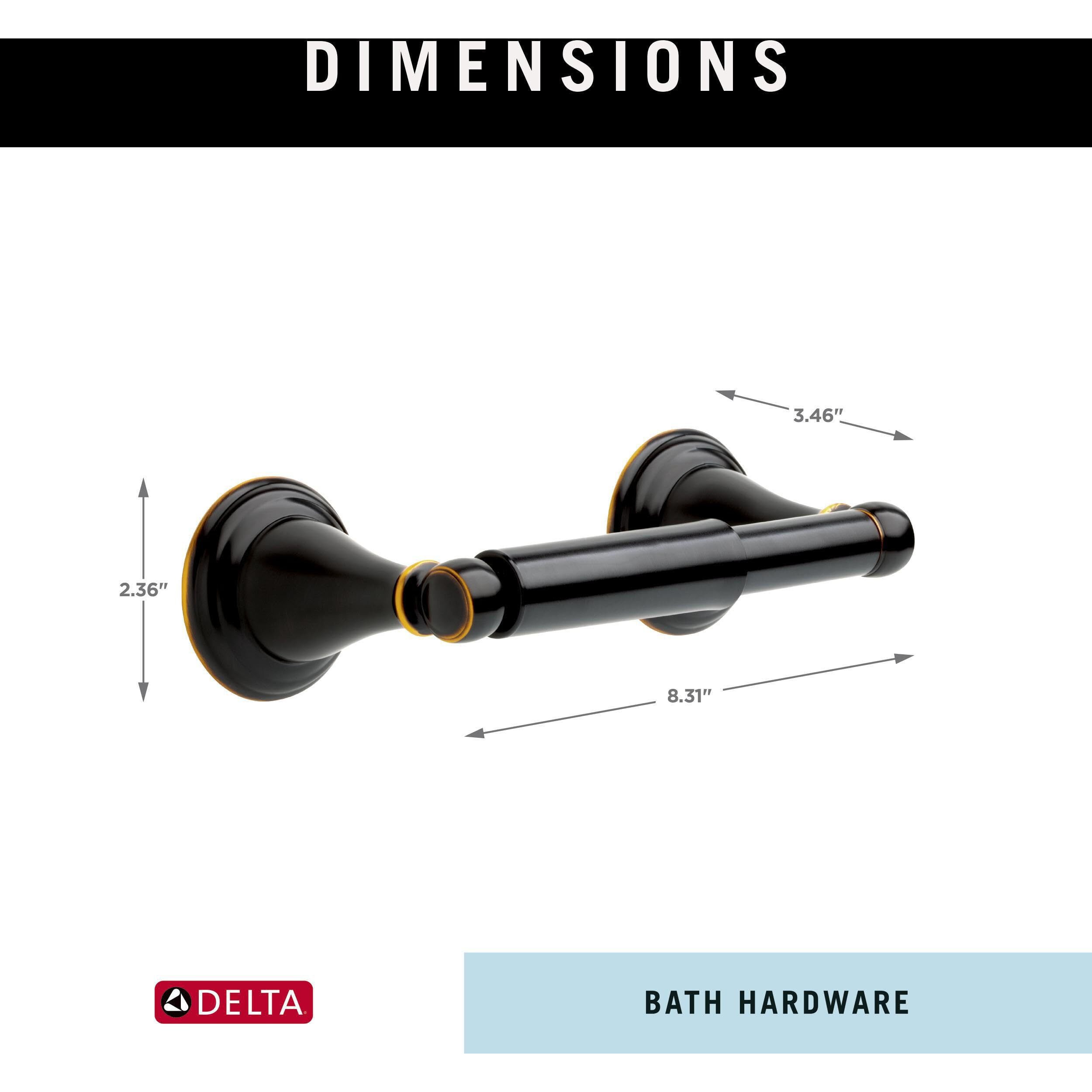 Delta 70050-Ob Windemere Toilet Paper Holder, 24 Inch Towel Bar, Oil Rubbed Bronze