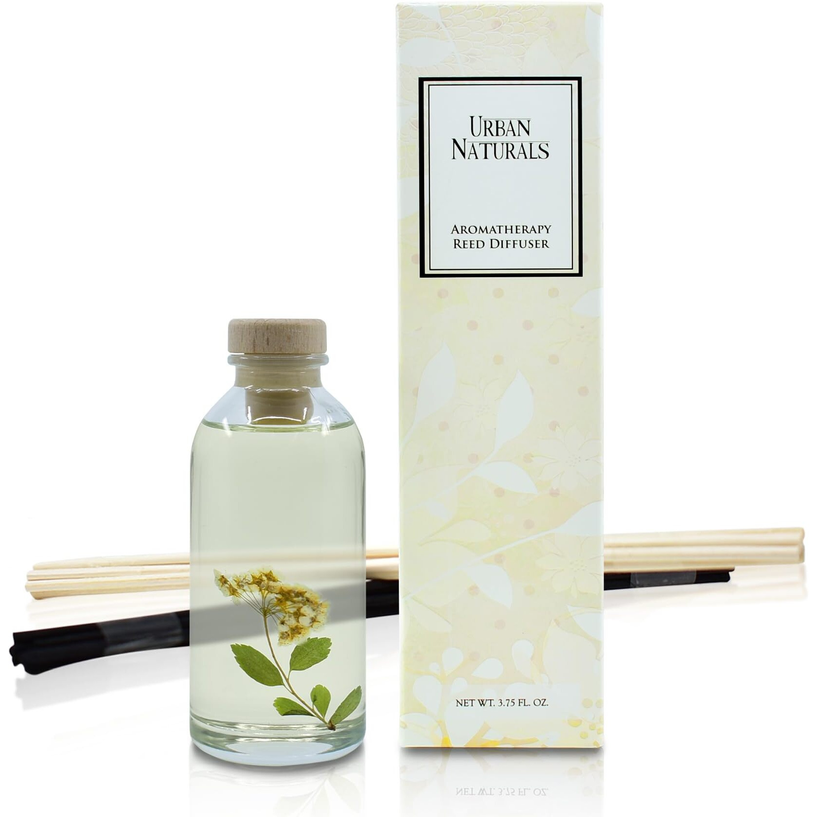 Urban Naturals Spring Blooms Scented Reed Diffuser Oil Set | Real Flowers In The Bottle Bulgarian Rose, Egyptian Jasmine, Blue Orchid, Lily Of The Valley, Amber | Great Idea
