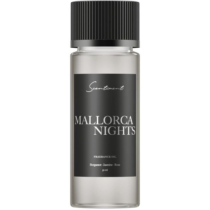 Scentiment Diffuser Oil - Mallorca Nights |Aromatherapy Home Fragrance | Inspired By Meli   Hotel | Luxurious Scent With Notes Of Bergamot, Jasmine, Rose (50Ml)
