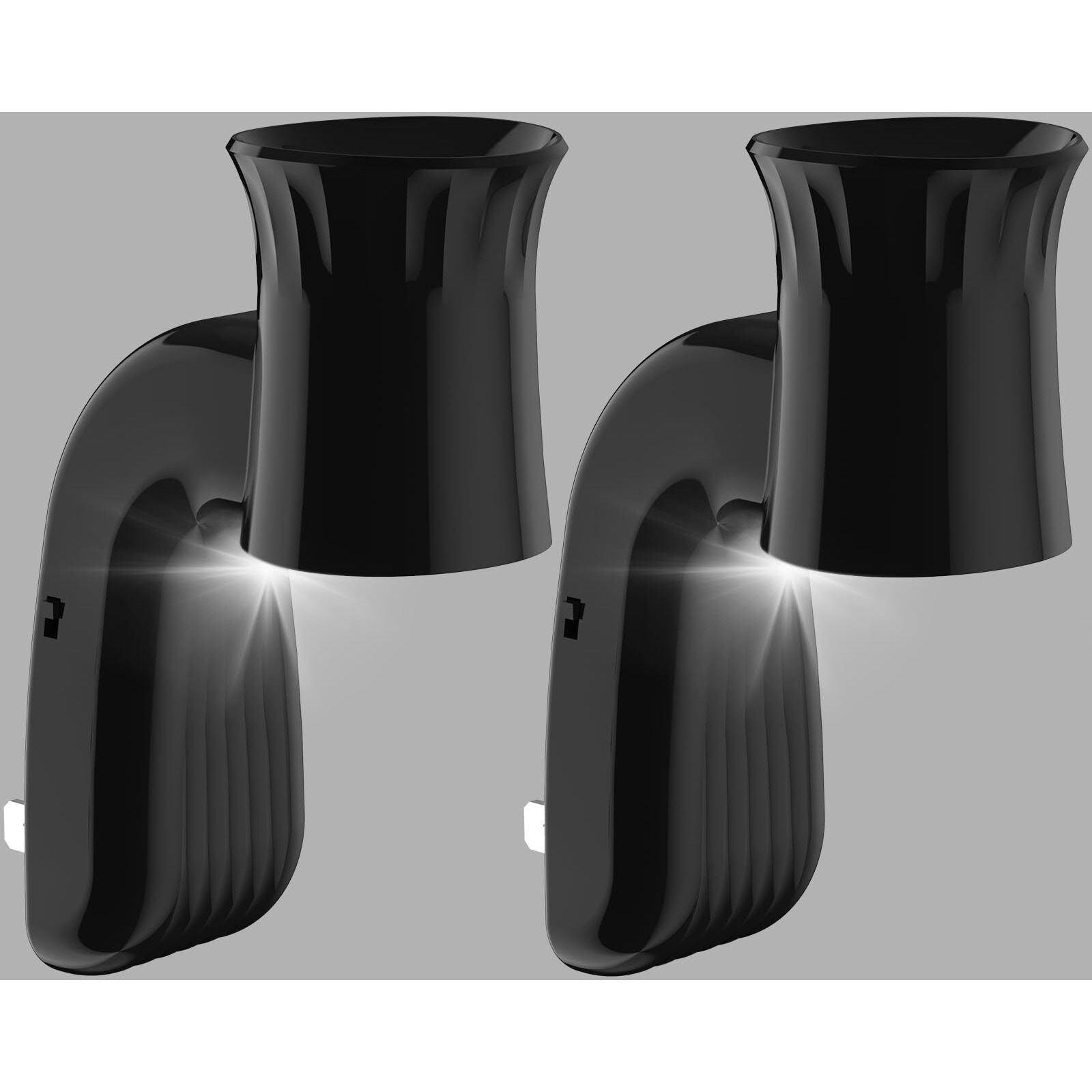 Zoblise 2Pcs Wall Fragrance Plug In With Night Light, Compatible With Bath And Body Works Wallflowers, Rotatable Plug In Diffuser, Stylish Essential Oil Diffuser For A Cozy Home Office (Black)