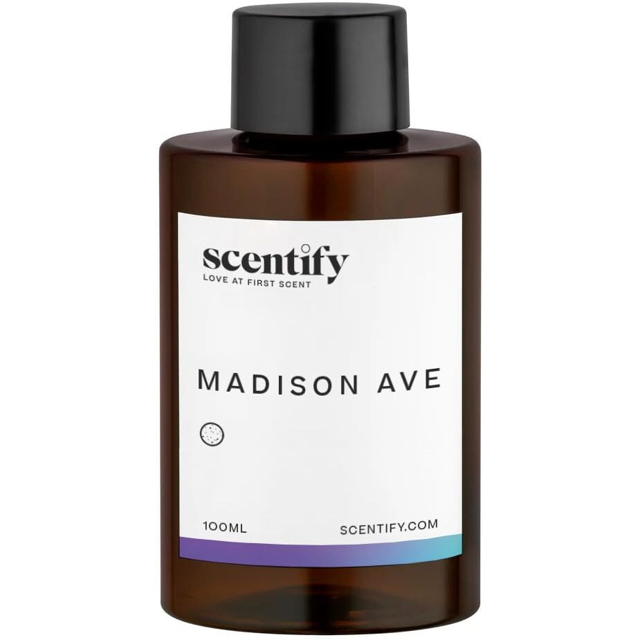 Scentify Madison Ave Aroma Oil Refill Scent For Oil Diffusers Luxurious Relaxing Aromatherapy Fragrance 100Ml, 3.38Oz