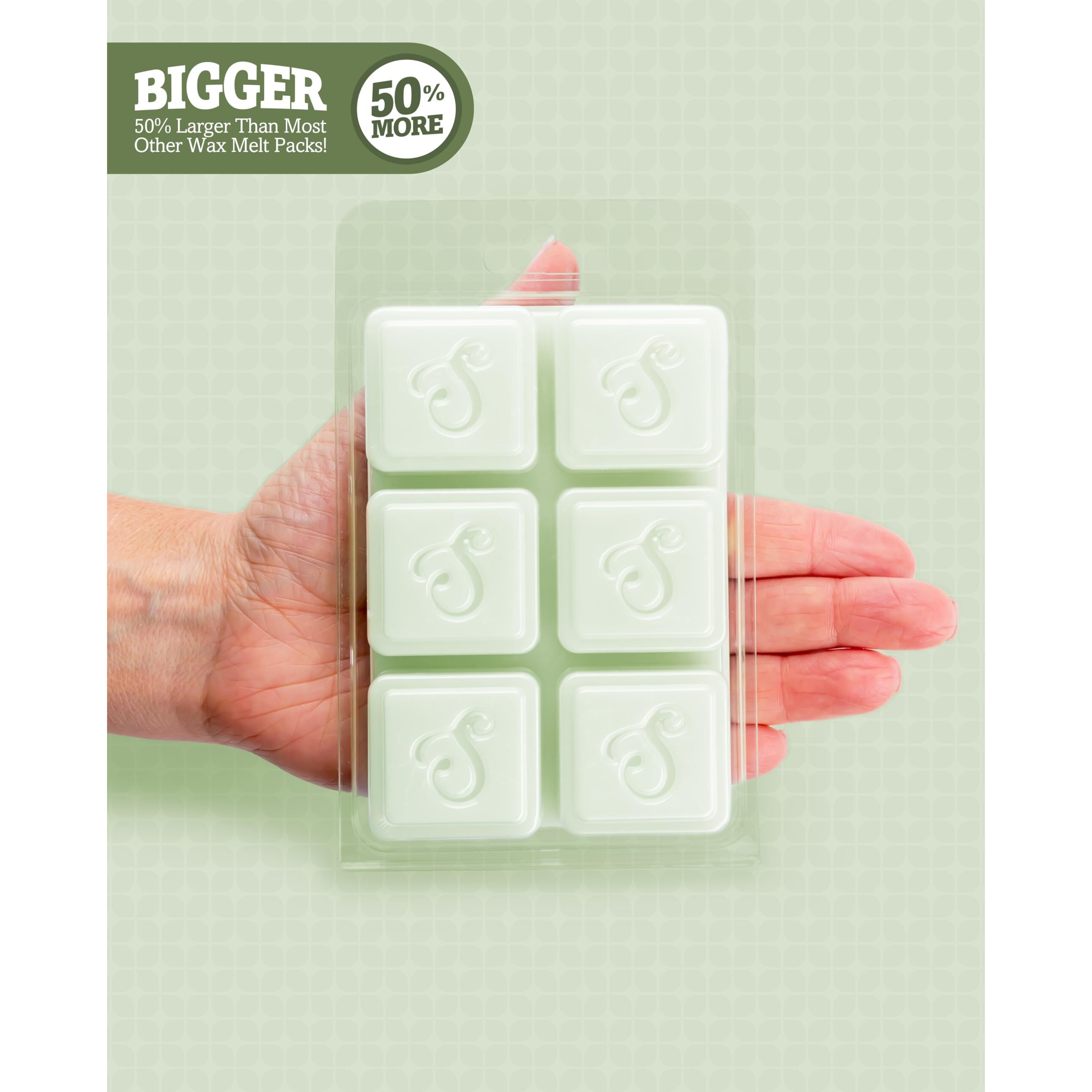 Eucalyptus Leaf Wax Melts Bulk Pack - Formula 117 - 4 Highly Scented 3 Oz. Bars (12 Oz. Total) - Made With Essential & Natural Oils - Fresh & Clean Air Freshener Cubes Collection