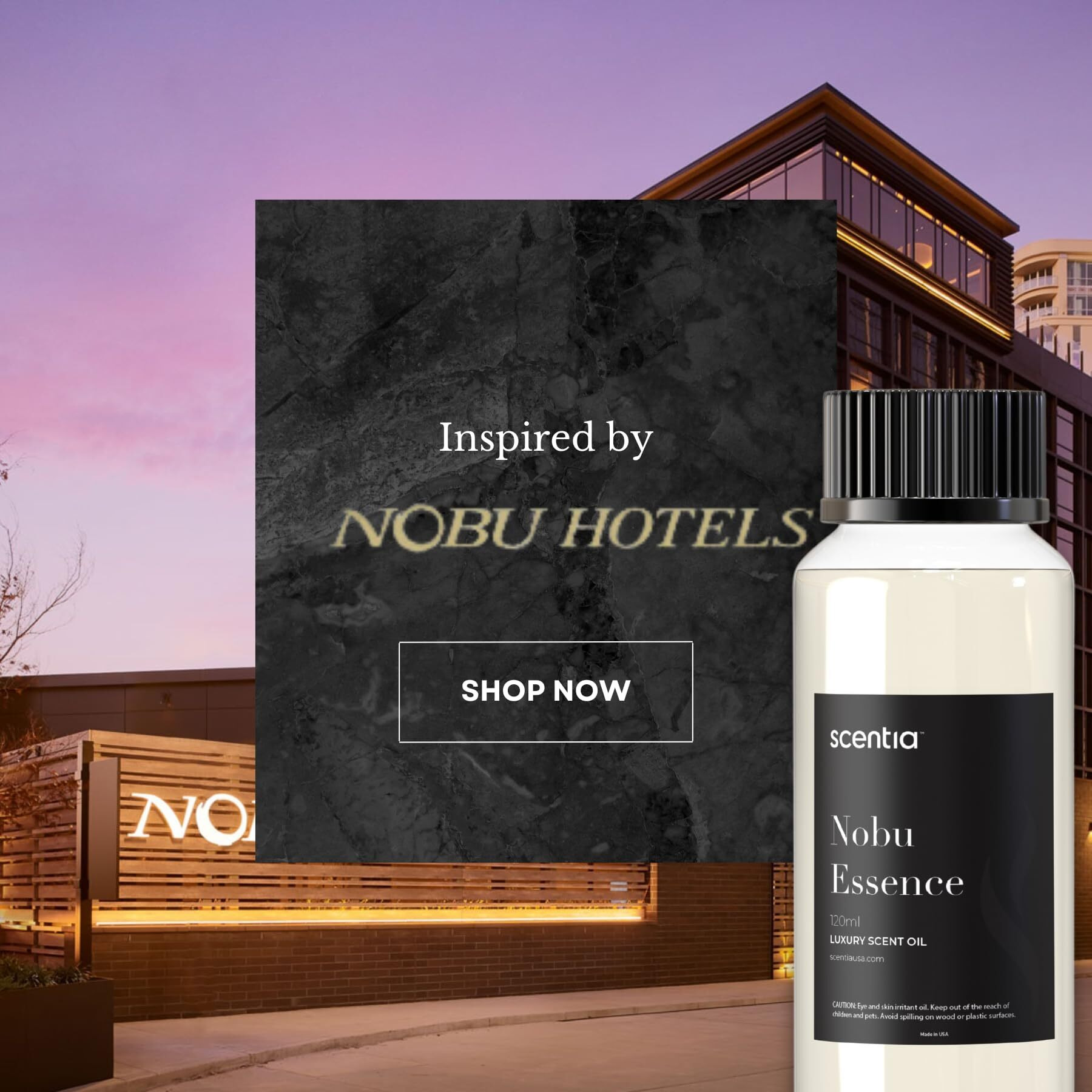 Scentia Hotel Diffuser Oil Inspired By The Nobu Hotel - 120 Ml 4.06 Fl Oz - Essential Oil Blend Jasmine, Lilly, Sandalwood & Fresh Citrus For Aromatherapy Diffusers - Nobu Essence