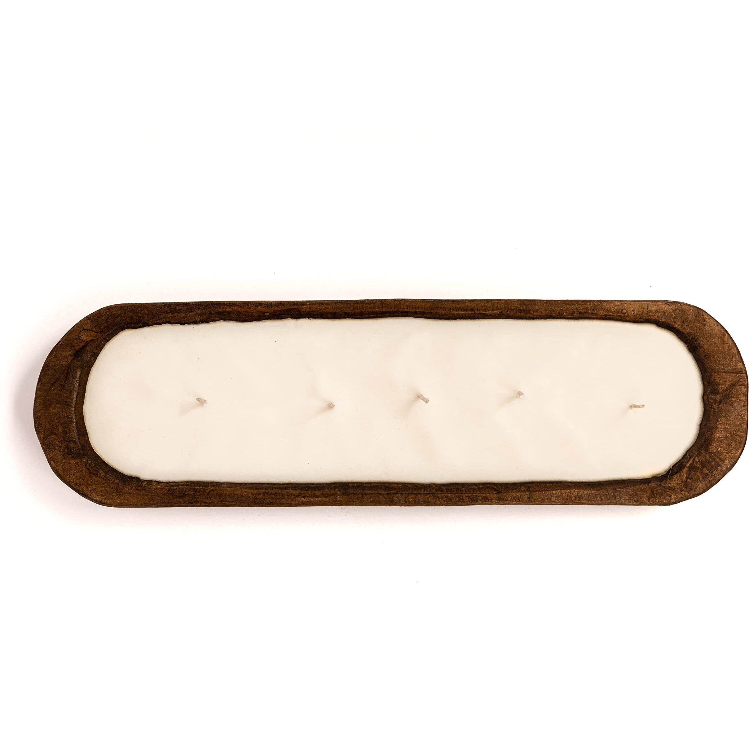 Red Barn Candle Company Wood Dough Bowl Candles | 100% Natural Soy Wax & Essential Oil Infused | Odor Eliminating + Pet Safe | Scented Candle Gifts For Men & Women (Gingerbread, 5-Wick)