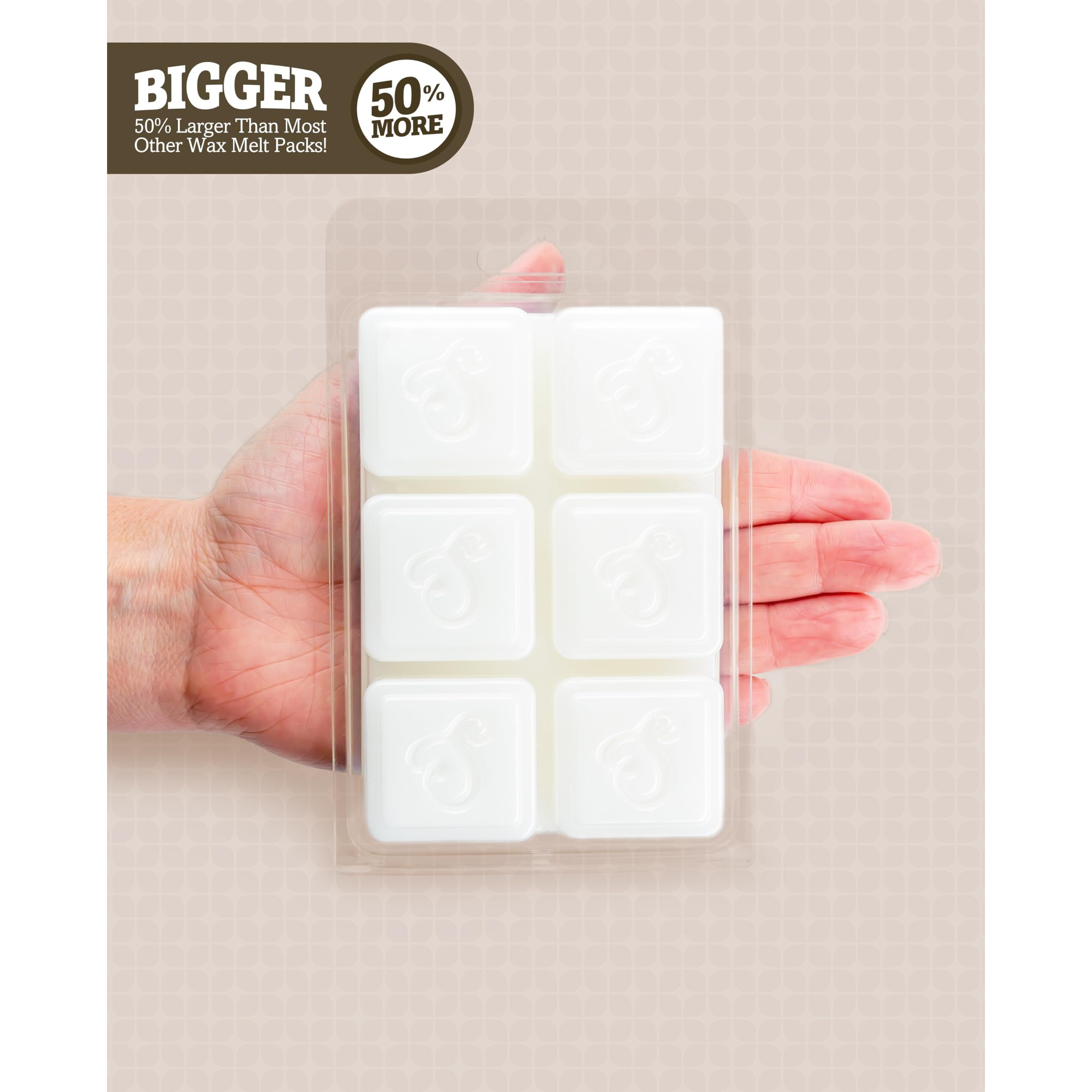 Shortie's Candle Company Cuddly Cotton Wax Melts Bulk Pack - Formula 117-4 Highly Scented 3 Oz. Bars (12 Oz. Total) - Made With Natural Oils - Fresh & Clean Air Freshener Cubes Collection