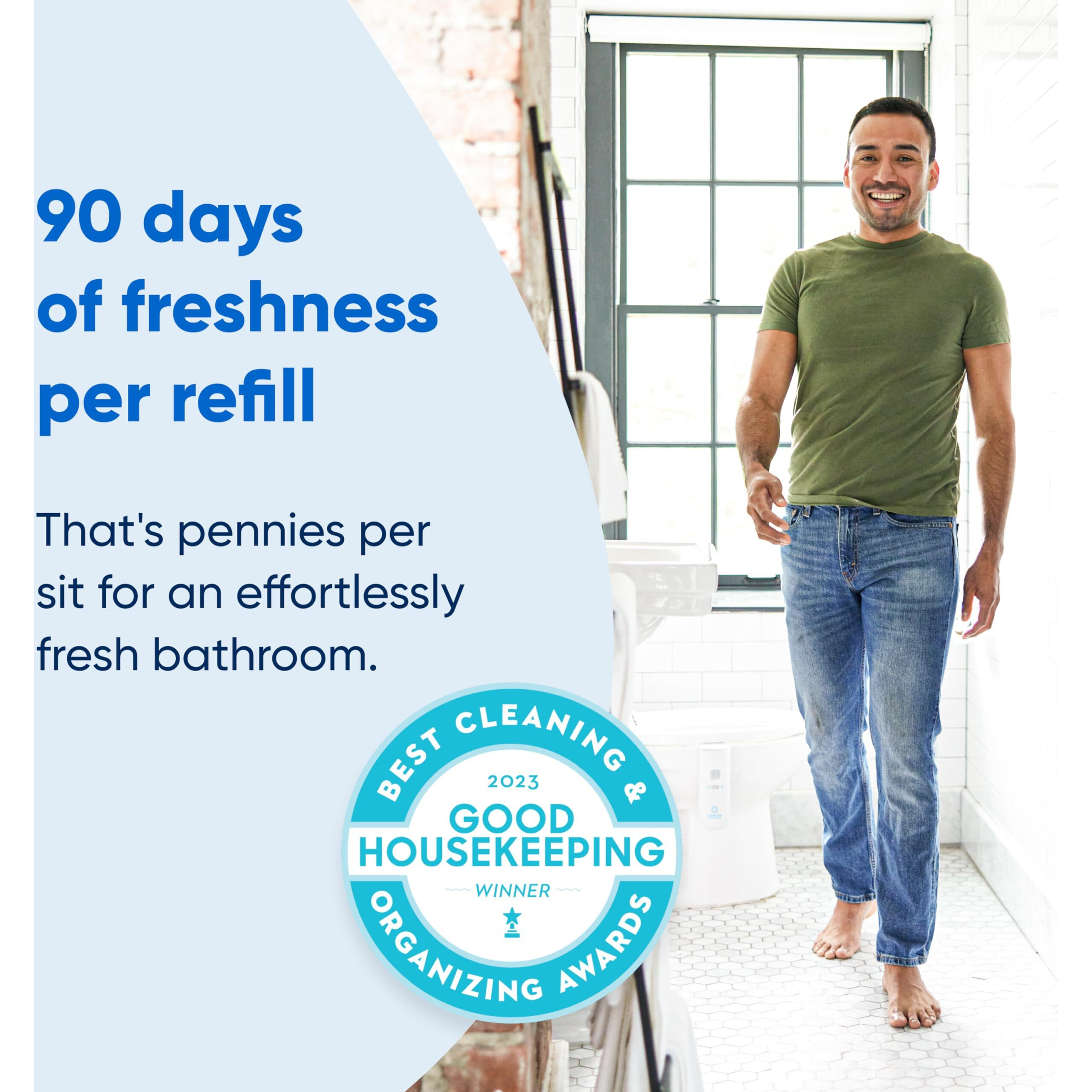 Looloo Touch-Free Toilet Freshener Fragrance Refills- Natural Essential Oils - Toilet Smell Eliminator, Bathroom Deodorizer, Air Freshener Spray For Bathroom - Tropical Breeze Fragrance 2.0 Fl Oz