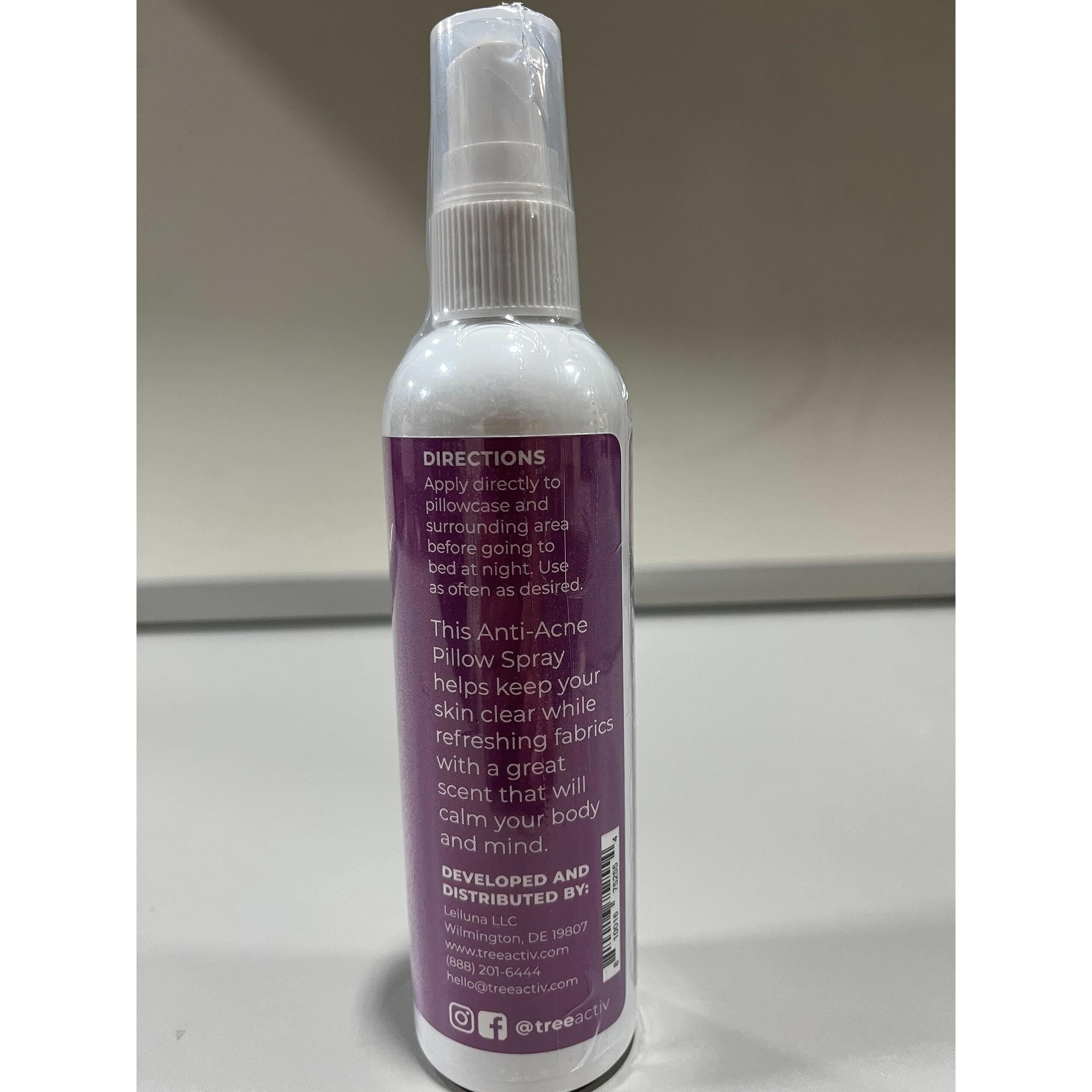 Anti-Acne Pillow Spray, 4 Fl Oz, Lavender Sleep Spray, Pure Lavender Essential Oil Air Freshener, Pillow Linen Spray For Bedding, Aromatherapy, 1000 Sprays