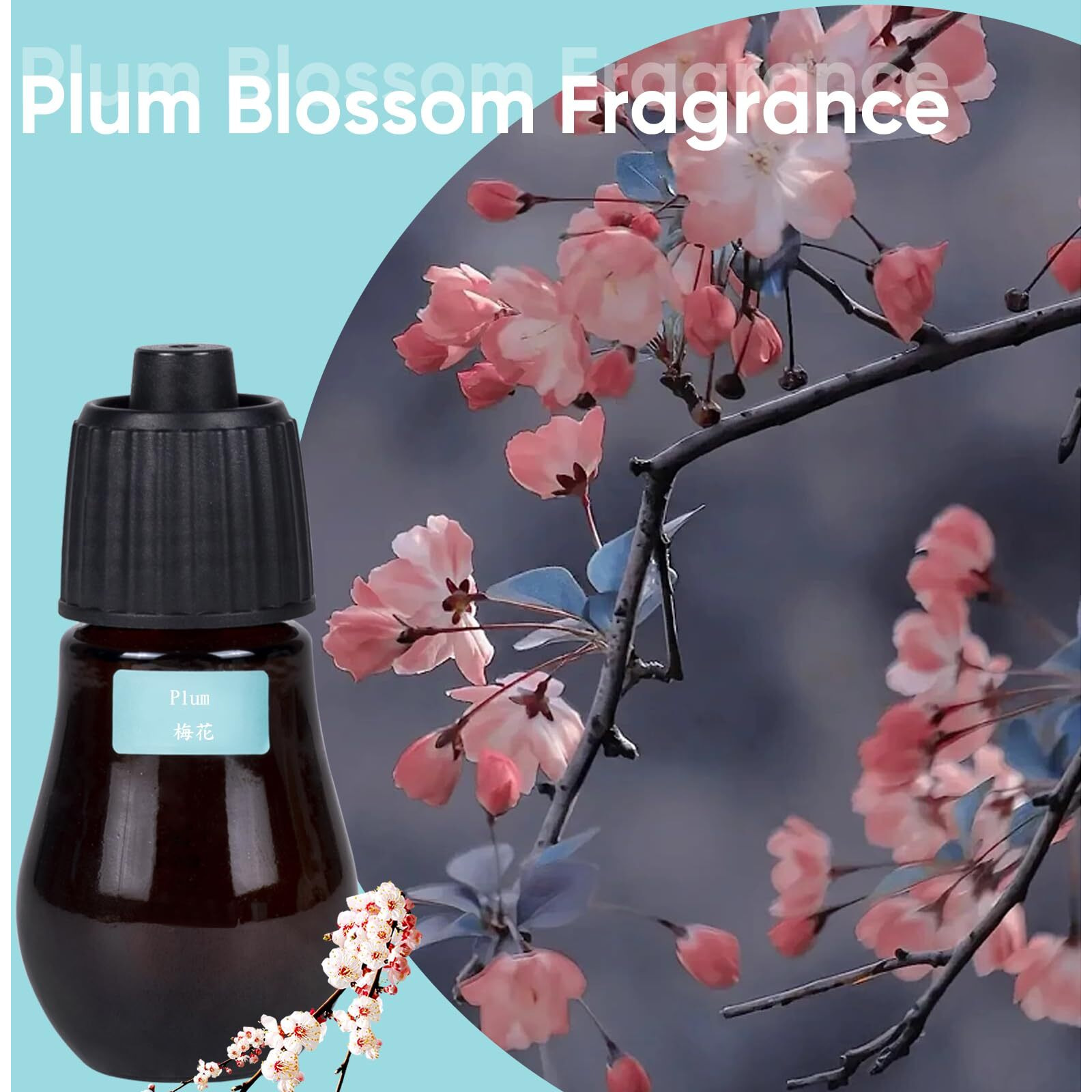 Happtws Diffuser Oil Set (Peach, Strawberry, And Plum Blossom)