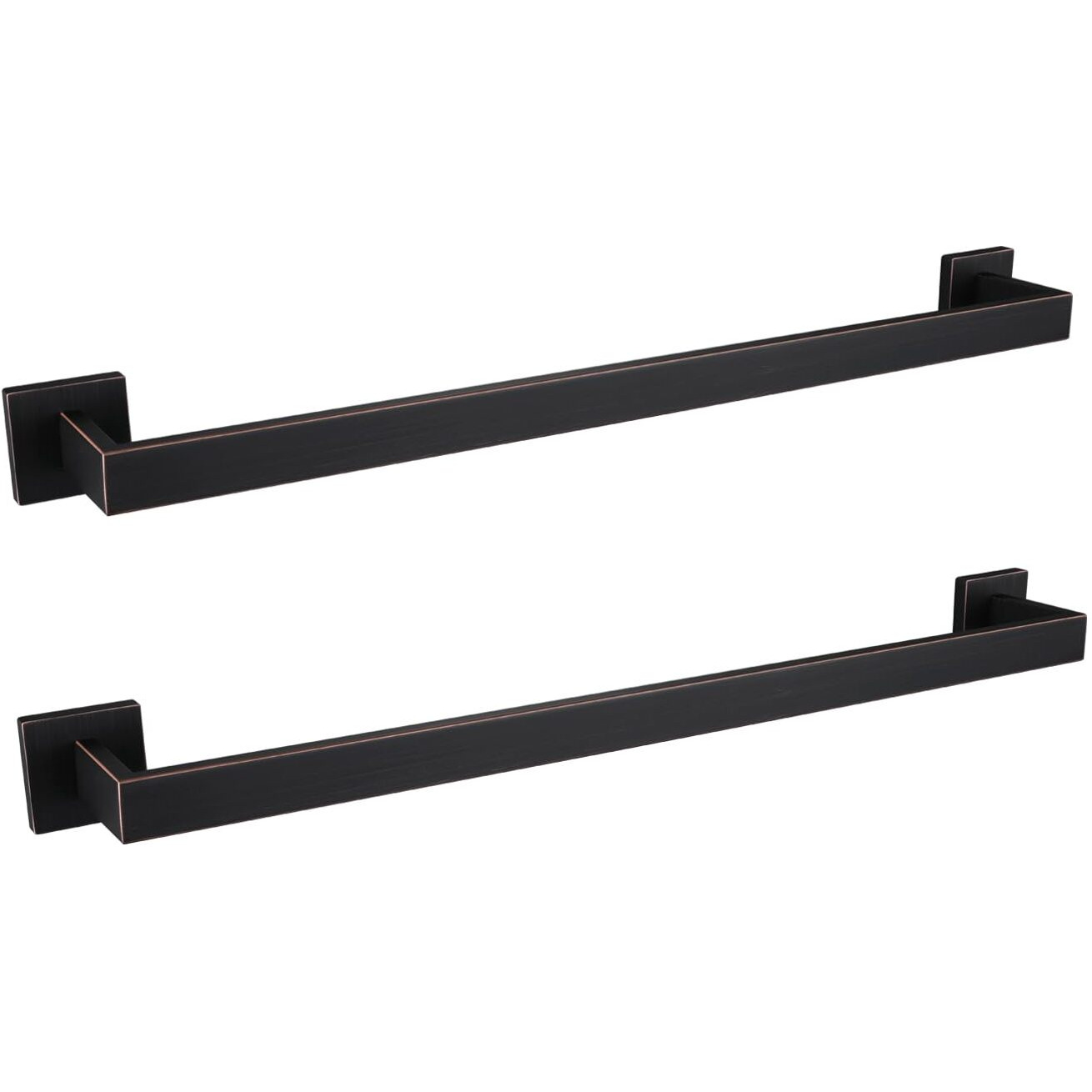 Lanc Orb Bath Towel Bar Bathroom Kitchen 24-Inch Towel Rack Oil Rubbed Bronze Towel Holder Wall Mounted Towel Hanger Towel Rod Stainless Steel Towel Rail 2 Pack,A8804-6Orb