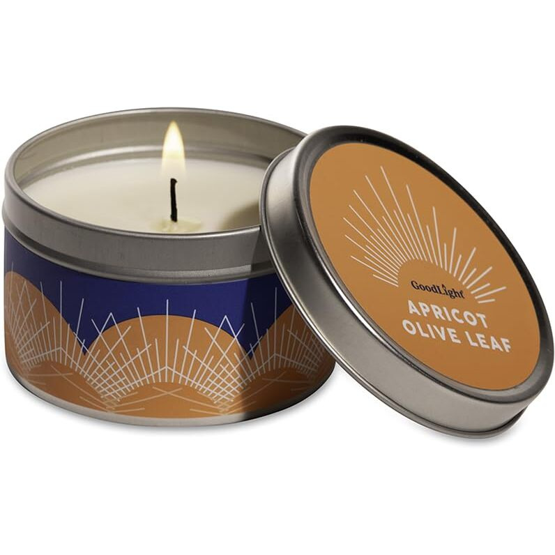 Goodlight Paraffin-Free Scented Candle, Clean Burning Non-Toxic Tin Candles, Lavender Essential Oil Scented Travel Candle 6Oz