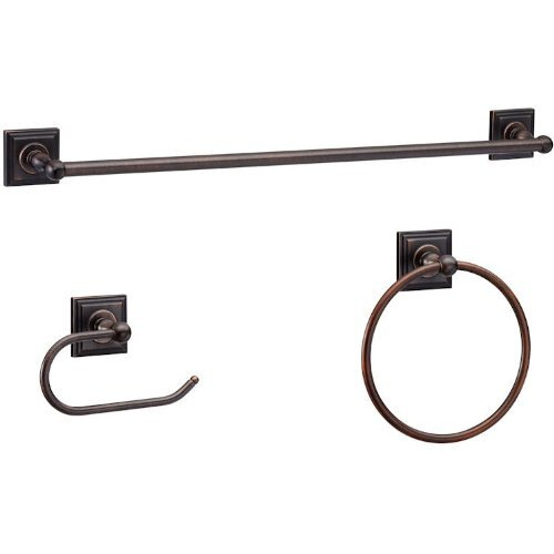 Designers Impressions Aurora Series 3 Piece Oil Rubbed Bronze Bathroom Hardware Set