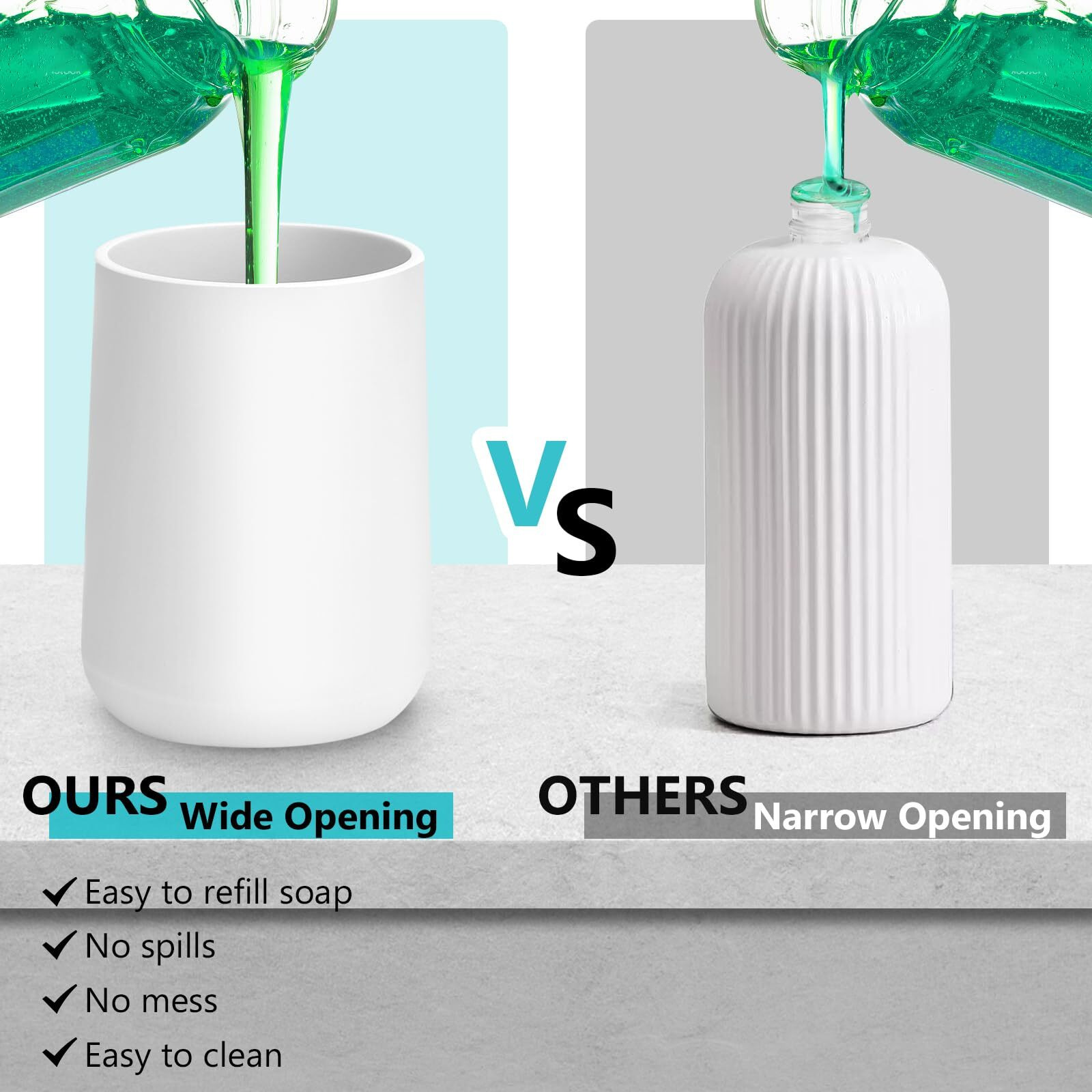 Automatic Soap Dispenser Foaming Touchless 9Oz Plastic White Modern Rechargeable Electric Auto Foam Soap Dispenser - Bathroom Kitchen Hand Dish Lotion