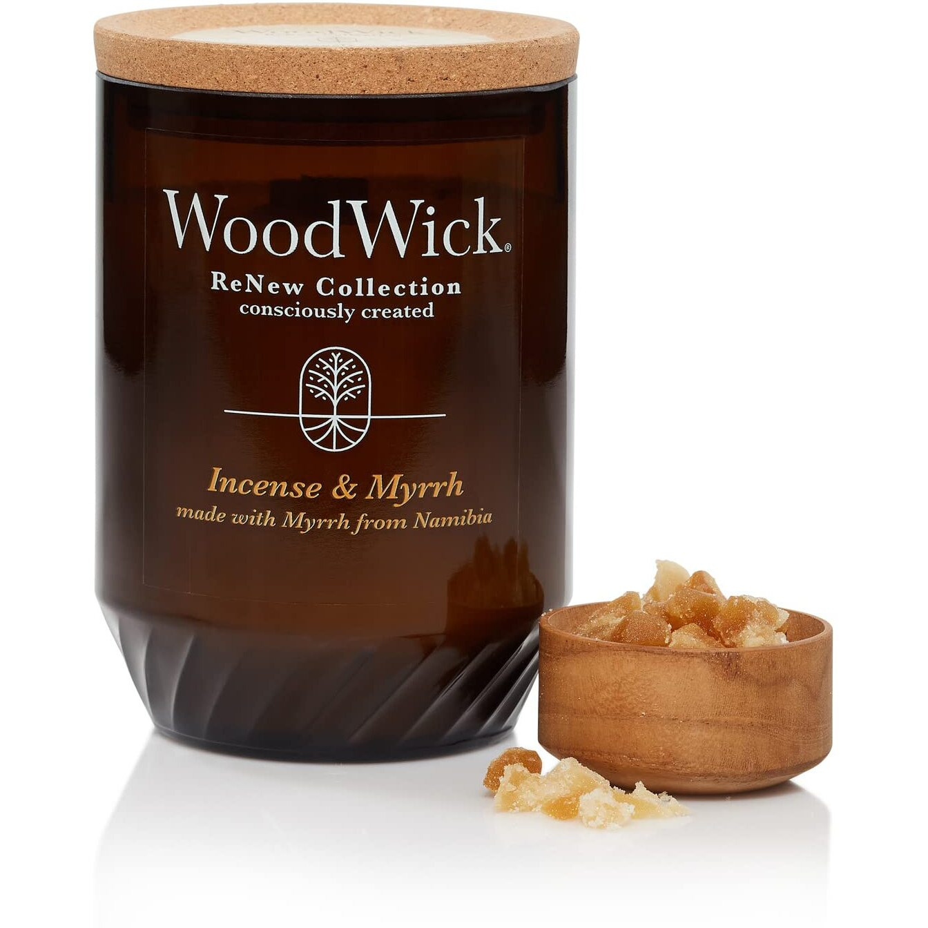 Woodwick Renew Large Candle Incense & Myrrh Scented Candles 13Oz Plant Based Soy Wax Blend Christmas Gift Made With Upcycled Materials And Essential Oils Up To 75 Hours Of Burn Time
