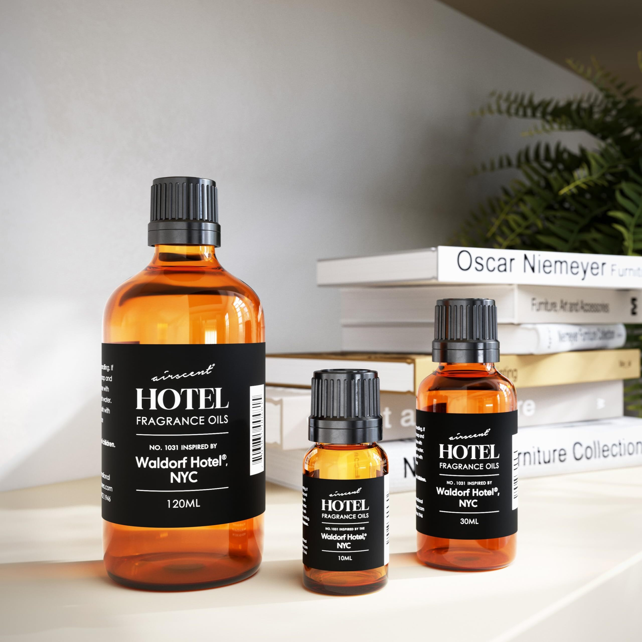 Airscent Hotel Diffuser Oil Inspired By The Waldorf Astoria Hotel Scent - Fragrance Oil No. 1031 For Ultrasonic And Waterless Diffusers And Crafting - 30 Ml, 1 Fl Oz Glass Bottle With Dropper