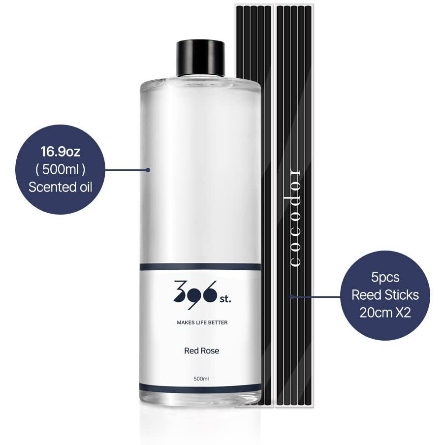 396 St. Reed Diffuser Oil Refill, Peony(Also Known As Lovely Peony), 16.9Oz(500Ml), 10 Fiber Reed Sticks/Home Fragrance, Scented Oil Refills, Oils For Reed Diffuser, Home D  Cor