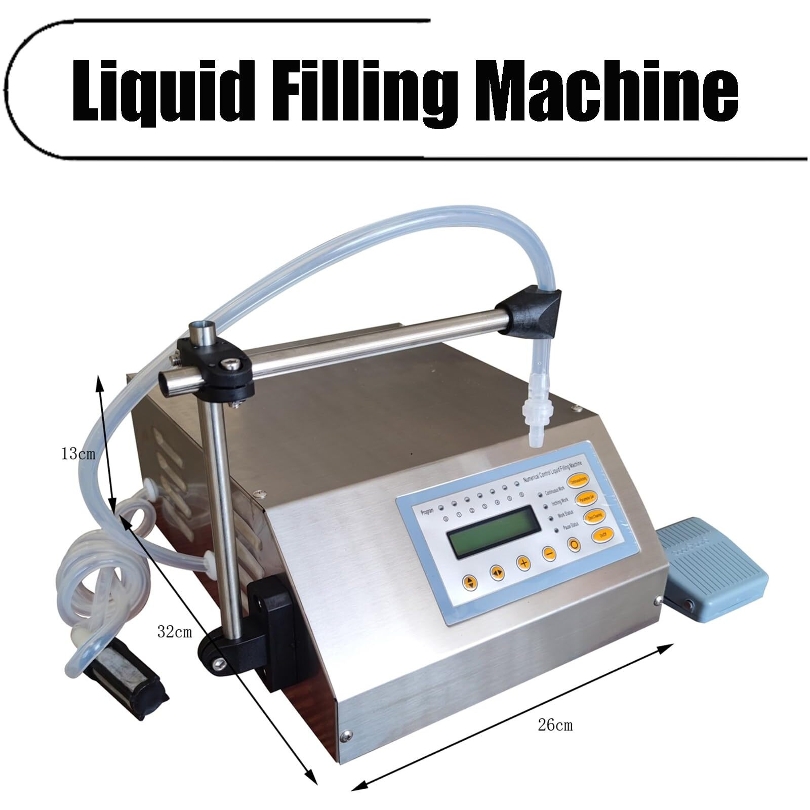 Intbuying Liquid Filling Machine 3.2L/Min Large Flow Liquid Filler With Digital-Control System 2Ml-3500Ml Filling Volume Filling Machine For Cosmetics,Shampoo,Oil