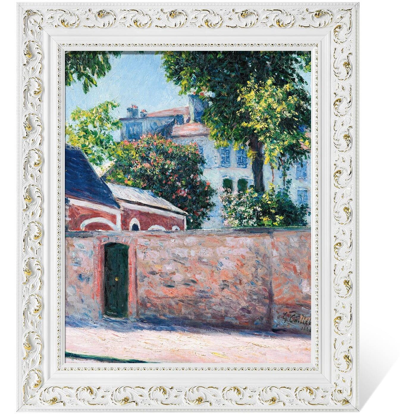 Folkor Ornate Frame For 16X24 Canvas Art Prints Oil Paintings, 3    Wide Diy Wood Canvas Frame For Landscape Portrait Fine Art, No Backboard & Cover, White Open Back Picture Frame For Home Office Decor