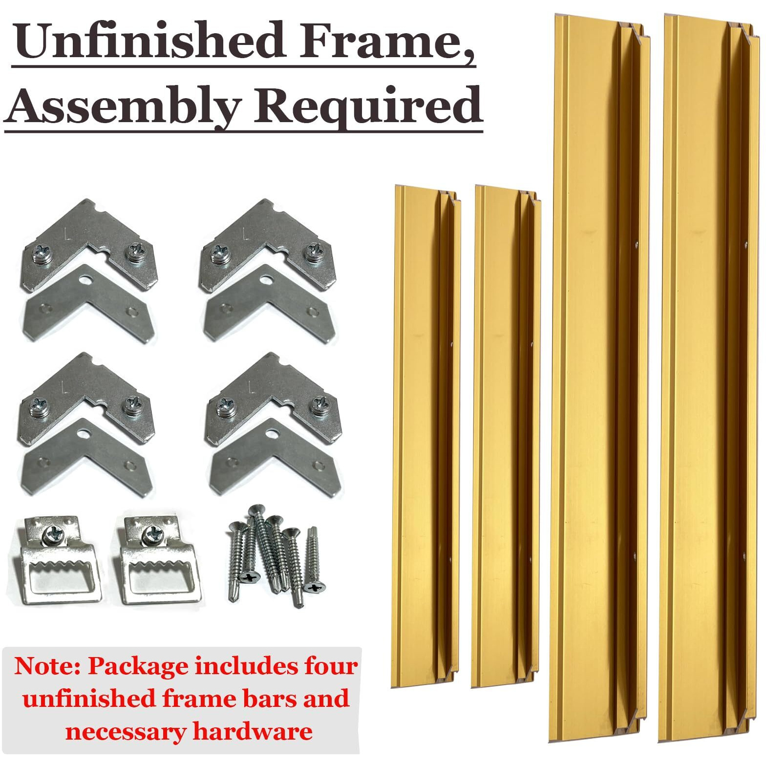 Akfado Canvas Frame For 24X30 Oil Paintings Artprints, Diy Metal Floater Frame For Modern Abstract Vintage Wall Art, Painting Frame For Exhibition Library Coffee Shop Hotel Decor (Gold)