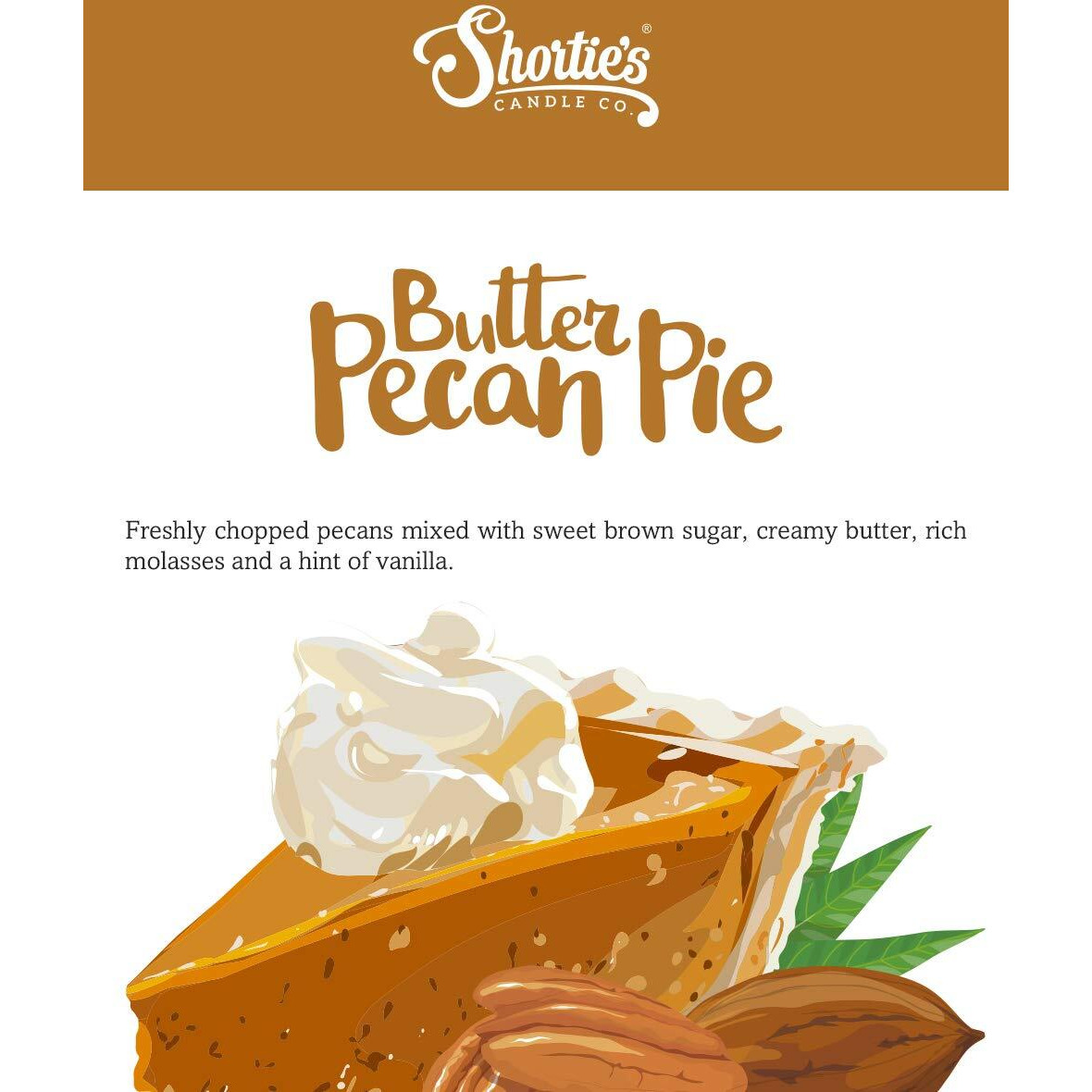 Shortie's Candle Company Butter Pecan Pie Wax Melts Bulk Pack - Formula 117-4 Highly Scented 3 Oz. Bars (12 Oz. Total) - Made With Natural Oils - Bakery & Food Air Freshener Cubes Collection