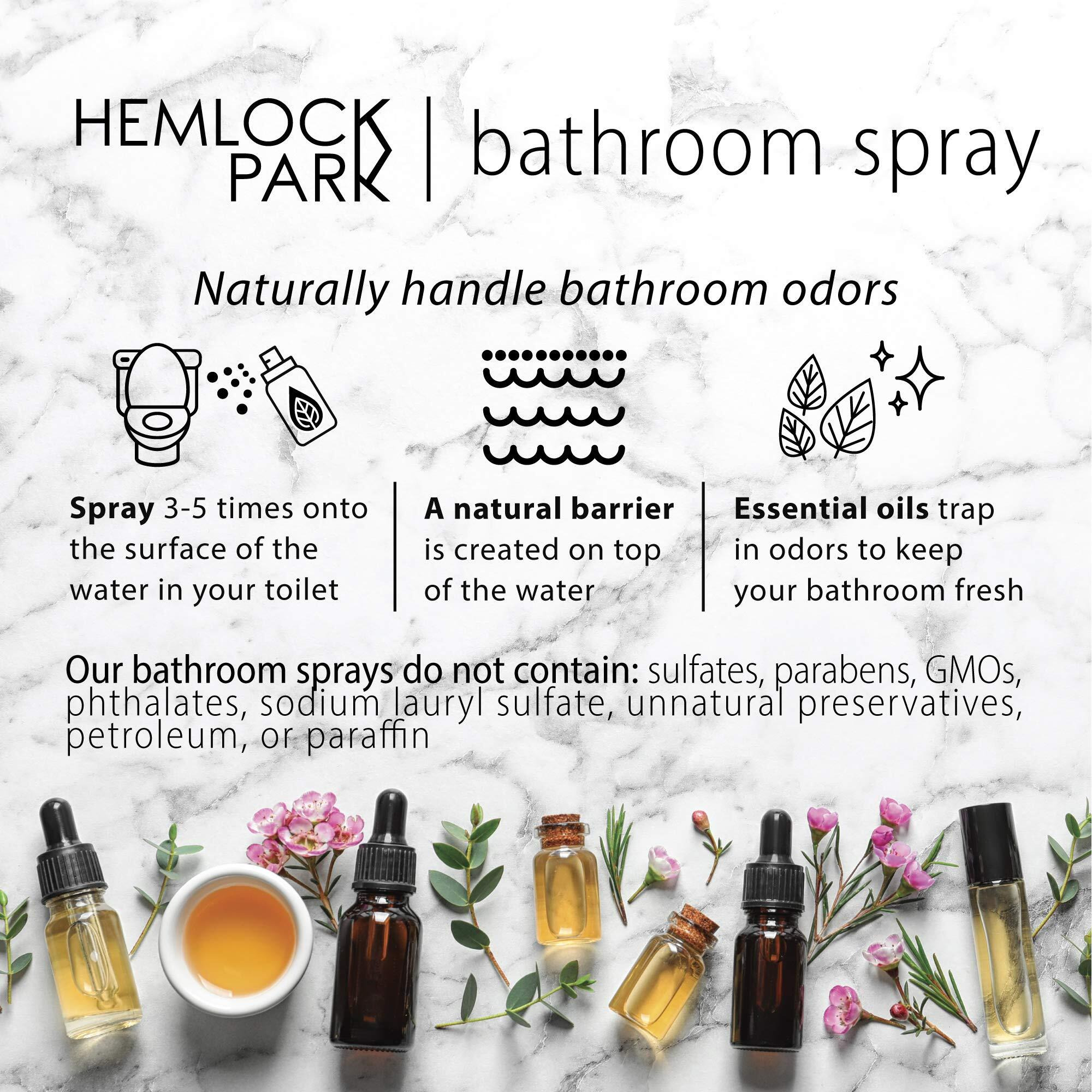 Hemlock Park Lavender Room Spray | Naturally Scent Your Space | Sustainably Made In Usa With Essential Oils And Botanicals | 4 Oz Glass Spray