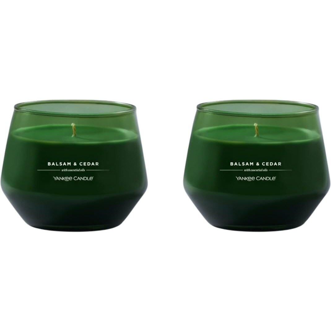 Yankee Candle Studio Candle With Essential Oils, Balsam & Cedar, 10 Ounce (Pack Of 2)