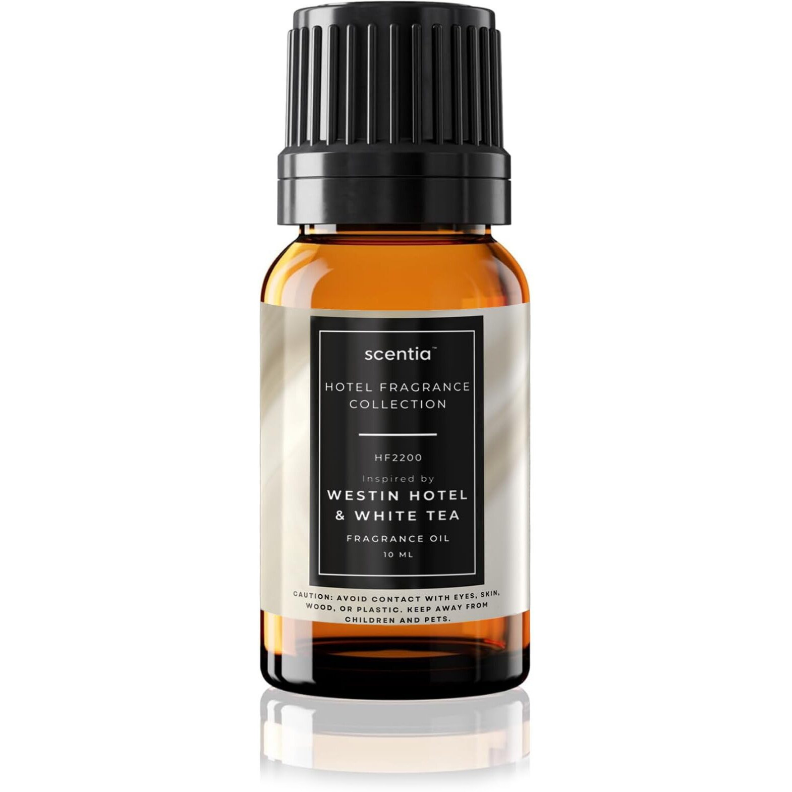 Scentia Hotel Fragrance Collection Oil Hf 2200 - Inspired By The Westin Scent Notes Of White Tea - Oil For Ultrasonic & Waterless Diffusers, Diy, And Crafting - 10 Ml (0.34 Fl Oz) Glass Dropper Bottle