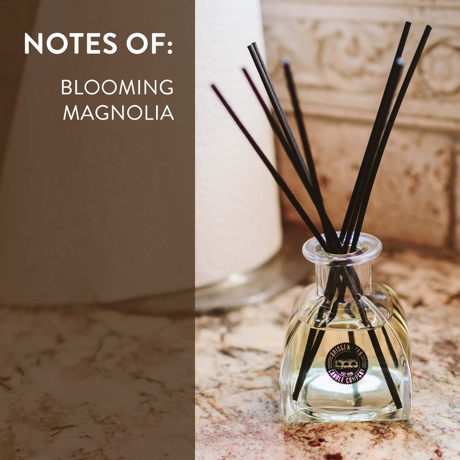 Bridgewater Candle Reed Diffuser Fragranced Oil Room Air Freshener-Sweet Magnolia