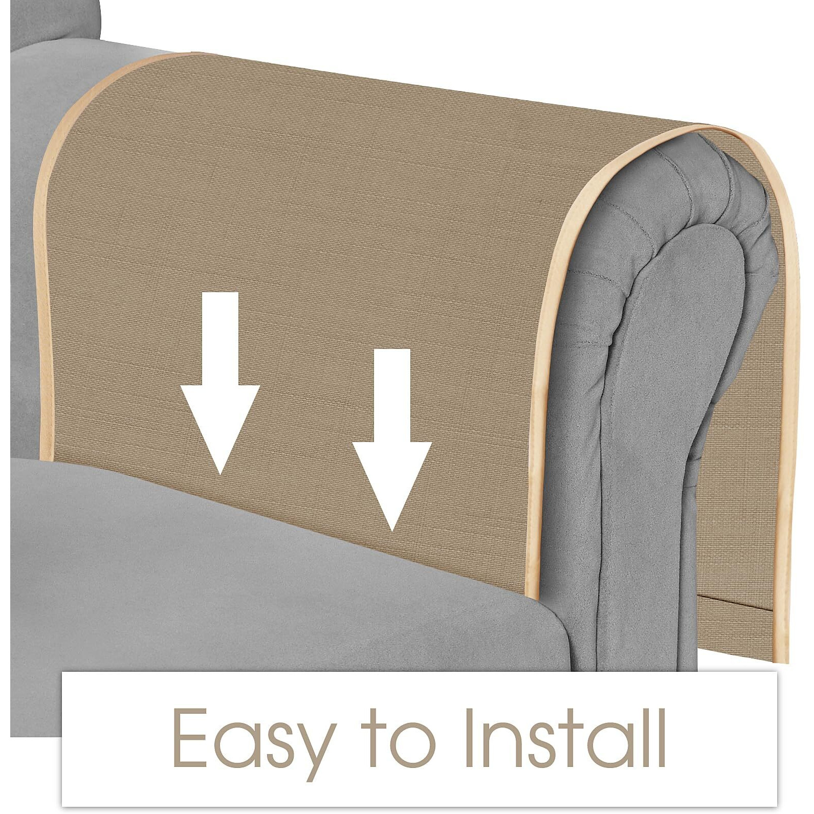 Joywell Armrest Organizer Remote Holder For Recliner Armchair Caddy Couch Sofa Arm Chair Caddie With 6 Pocket Storage For Magazine, Phone, Ipad, Hazel