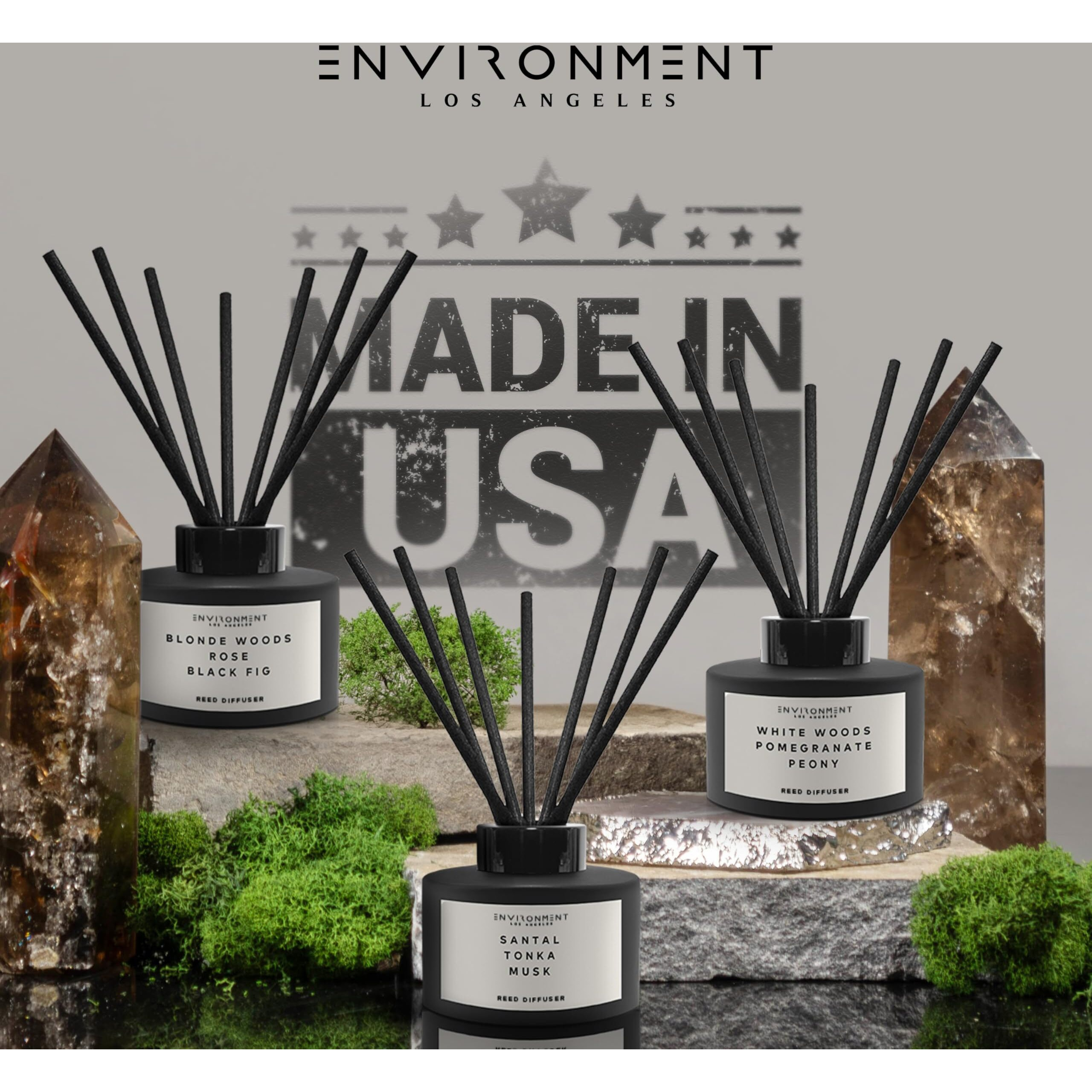 Environment Inspired By 5-Star Hotels Arh Reed Diffuser, 200Ml Luxury Scented Aromatherapy (White Woods | Pomegranate | Peony) Reed Diffusers For Home, Diffusing Oil Fragrance, Home Fragrance Products