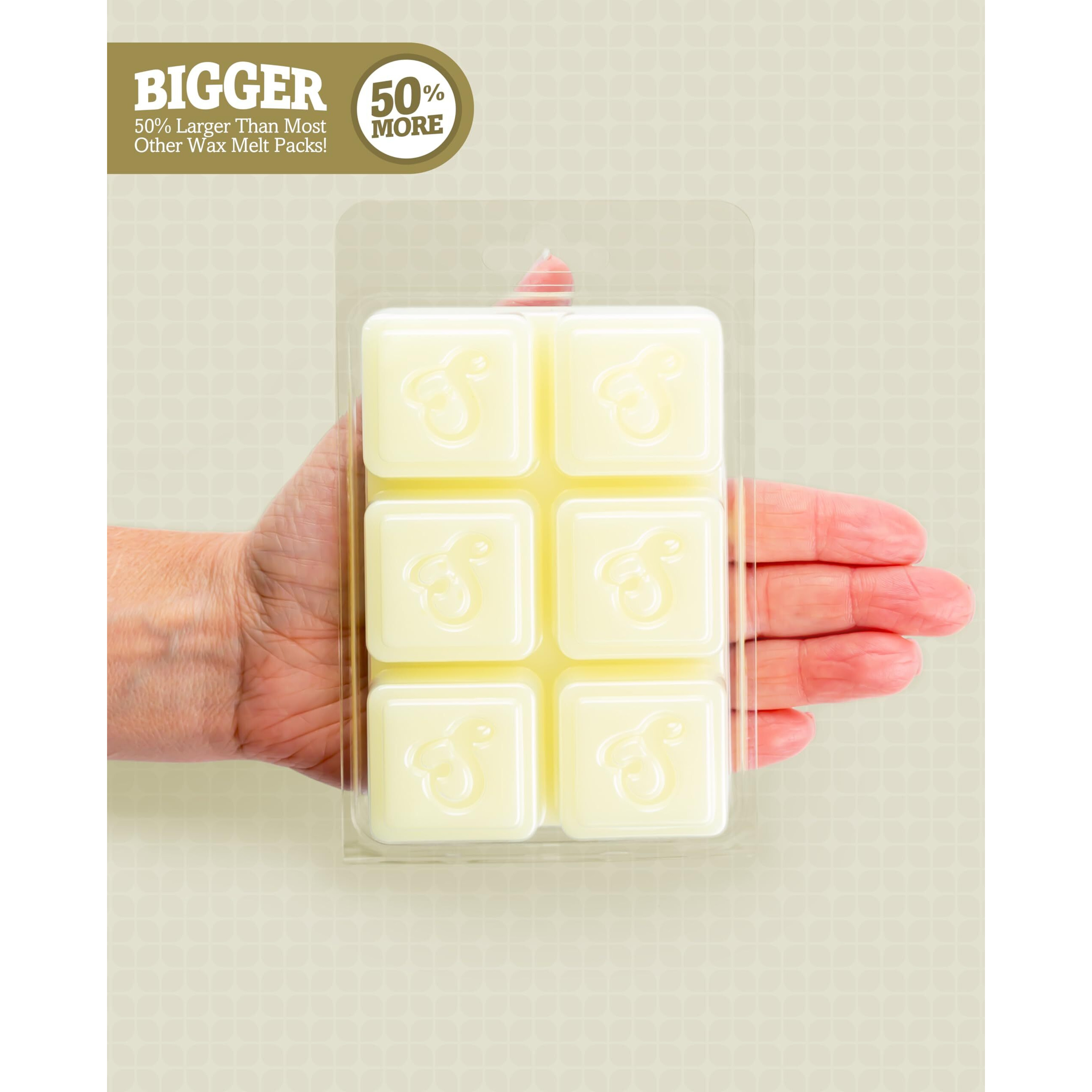 Shortie's Candle Company Pure Jasmine Wax Melts Multi Pack - 2 Highly Scented 3 Oz. Bars (6 Oz. Total) - Made With Essential & Natural Oils - Flower & Floral Air Freshener Cubes Collection