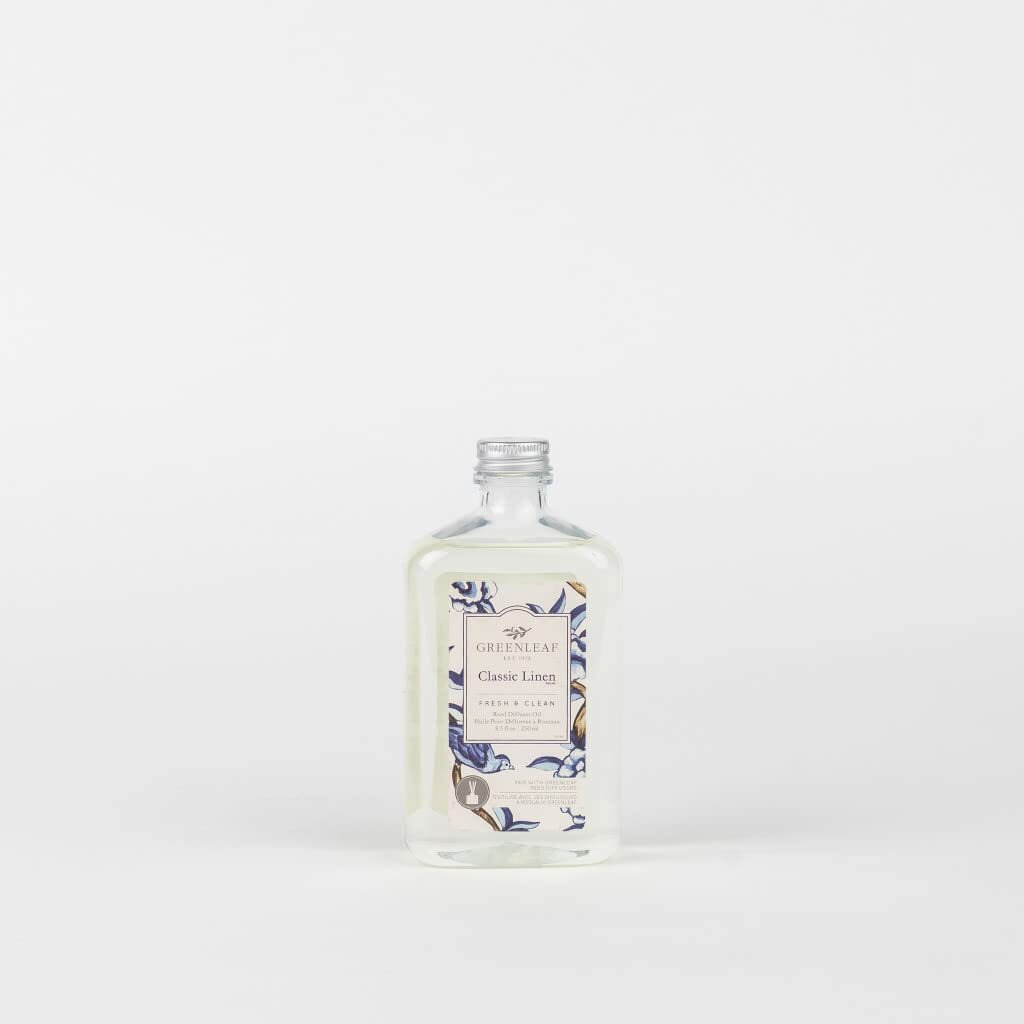 Greenleaf Gifts Home D  Cor Reed Diffuser Oil Refill For Decorative Reed Diffusers-Classic Linen