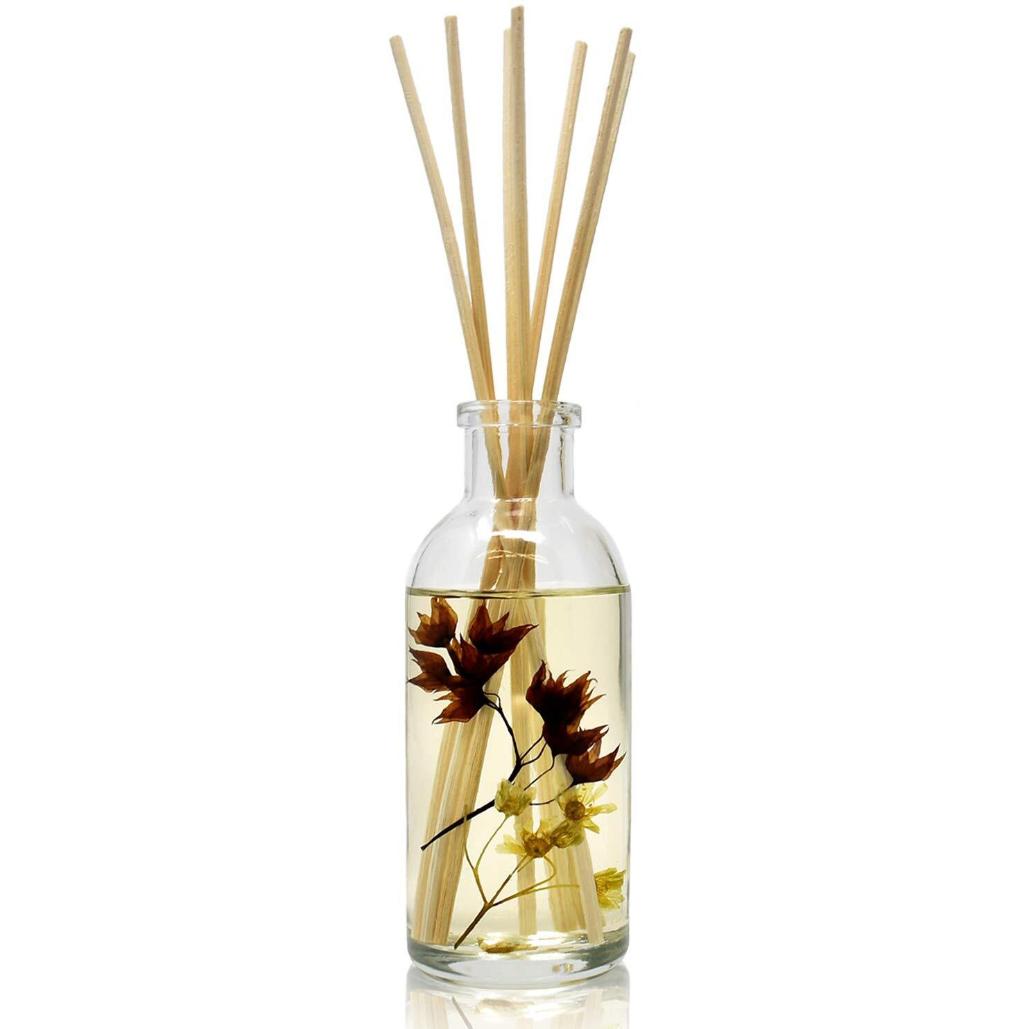 Urban Naturals Vanilla Woods Reed Diffuser Scent Sticks Gift Set | Smoked Vanilla Bean, Tonka Bean, Birchwood & Sandalwood | Light Woodsy Scent Made With Essential Oils & Real Botanical Pieces