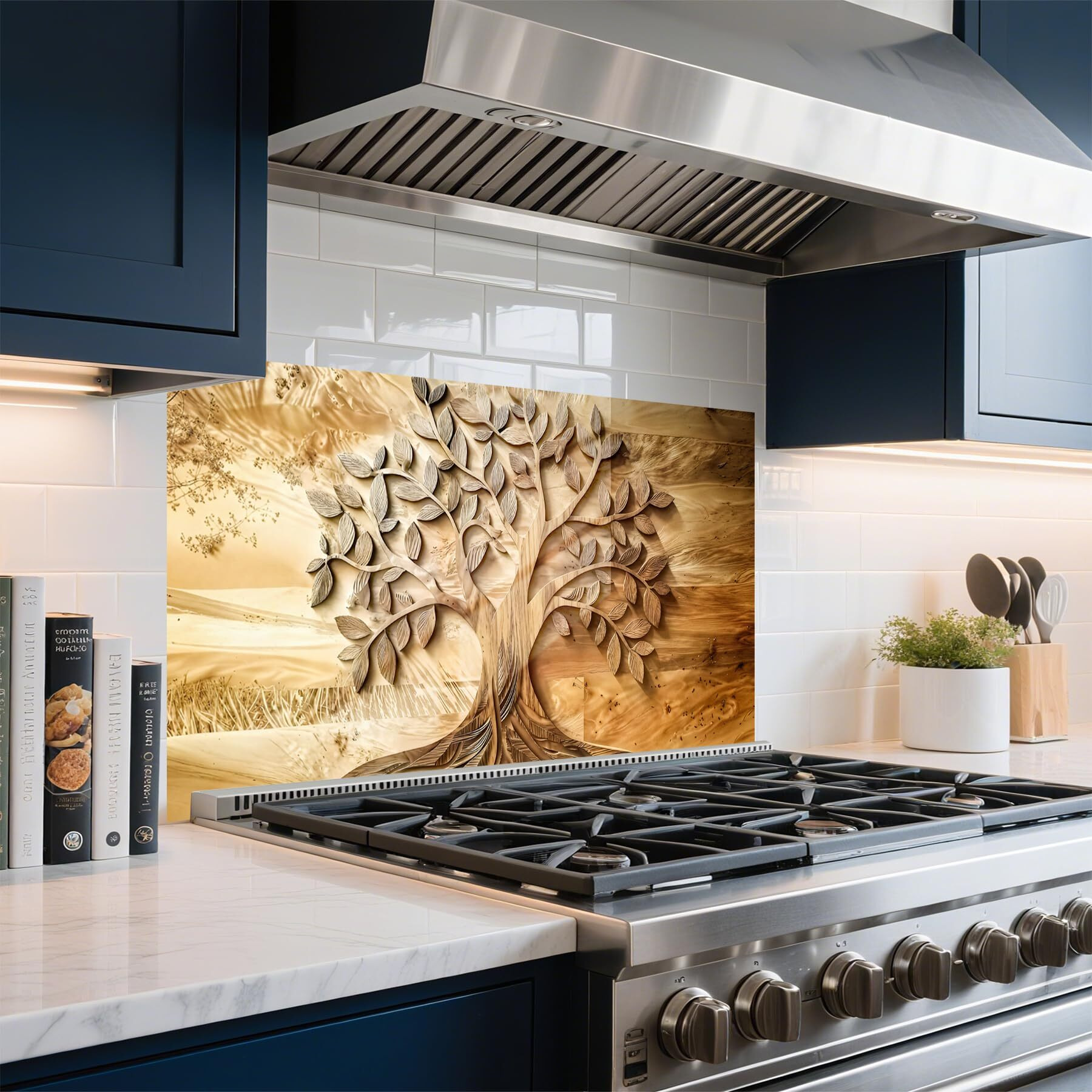 Kitchen Wallpaper Self Adhesive Oil Proof Sticker Waterproof Backsplash Wall Protector Film Removable Paper For Cupboard 30 X 16 Inch