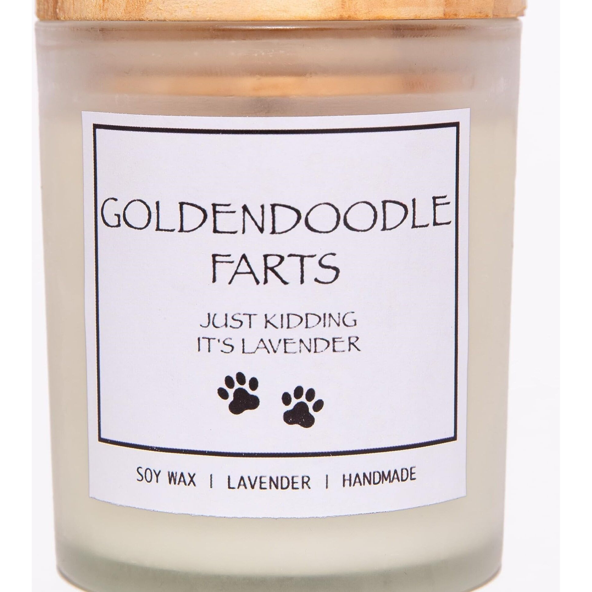 Goldendoodle Gifts & Decor, Goldendoodle Gifts For Women, Dog Mom Gifts For Women, Dog Farts Candle, Pet Friendly Lavender Scented Candle, Natural Soy Wax & Natural Essential Oils