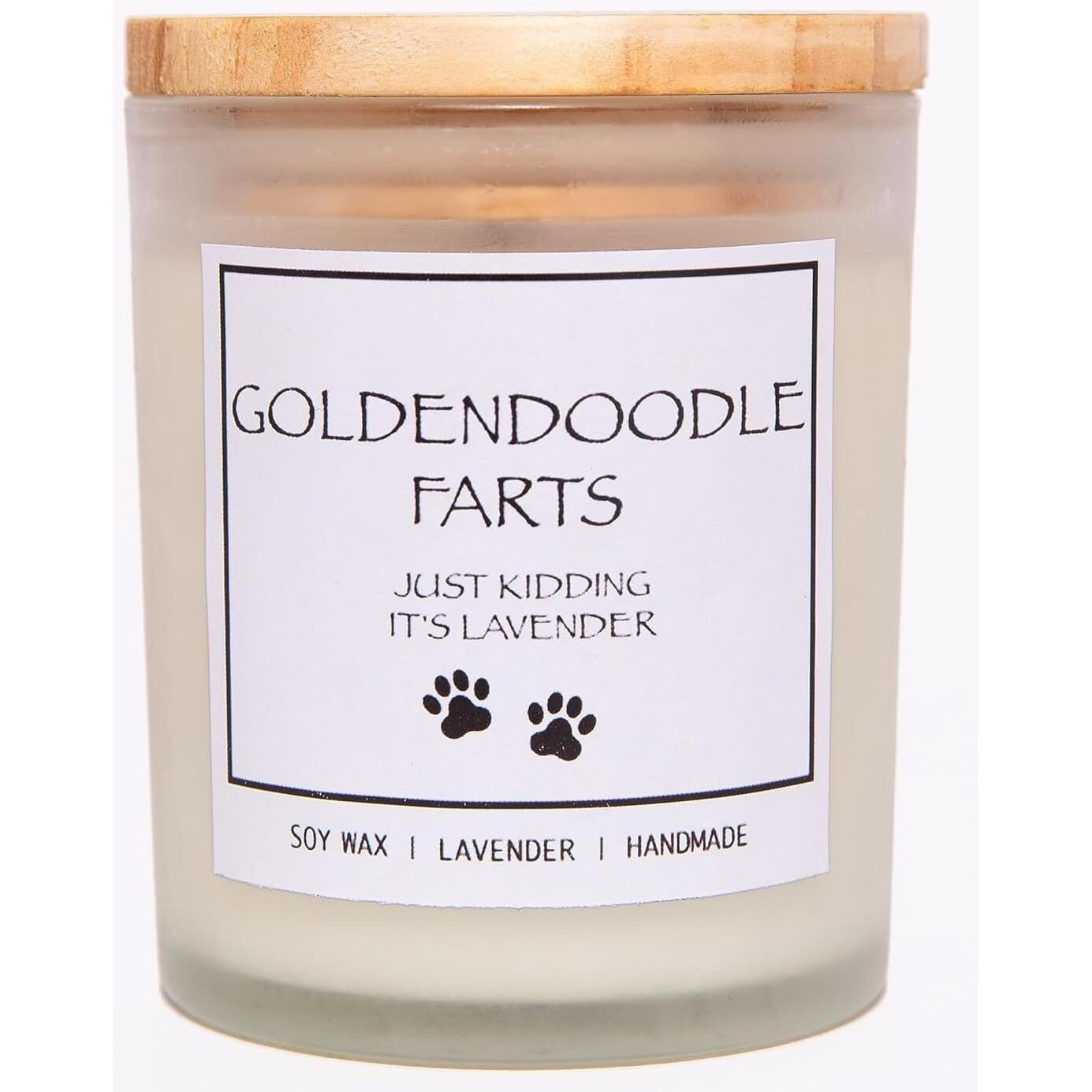 Goldendoodle Gifts & Decor, Goldendoodle Gifts For Women, Dog Mom Gifts For Women, Dog Farts Candle, Pet Friendly Lavender Scented Candle, Natural Soy Wax & Natural Essential Oils