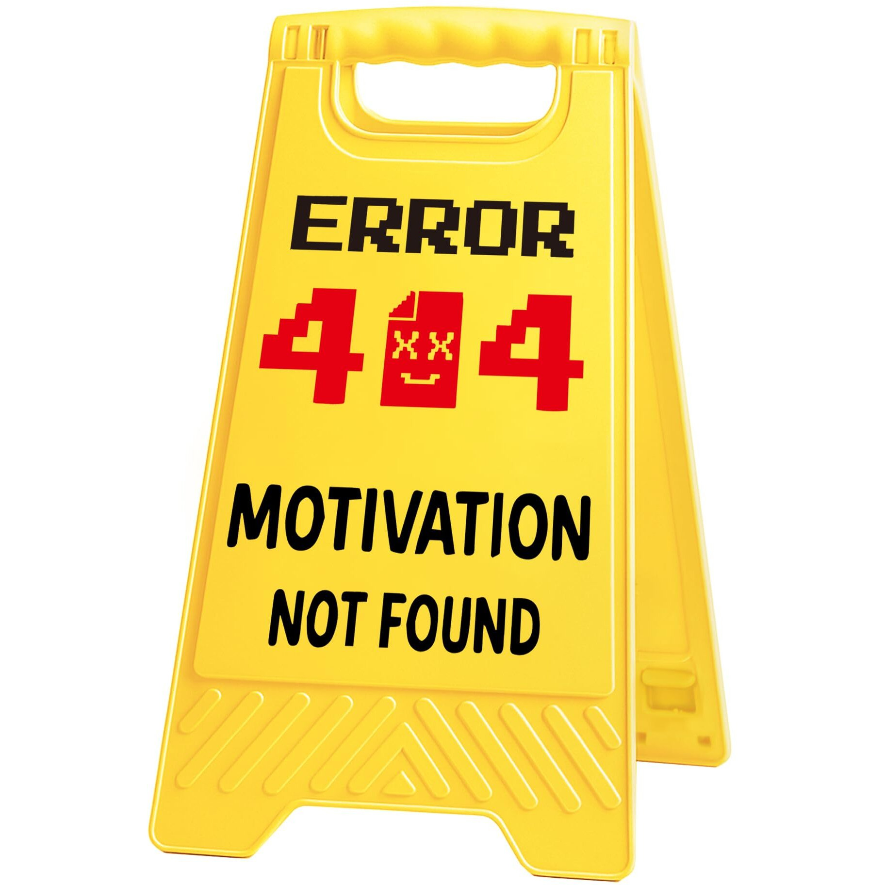 Exuberium Caution Error 404 Funny Office Desk Decor Sign Gifts For Women Coworkers Motivation Not Found Sarcastic Desk Decor Multi-Functional Phone Holder Mirror Table Sign White Elephant Gifts