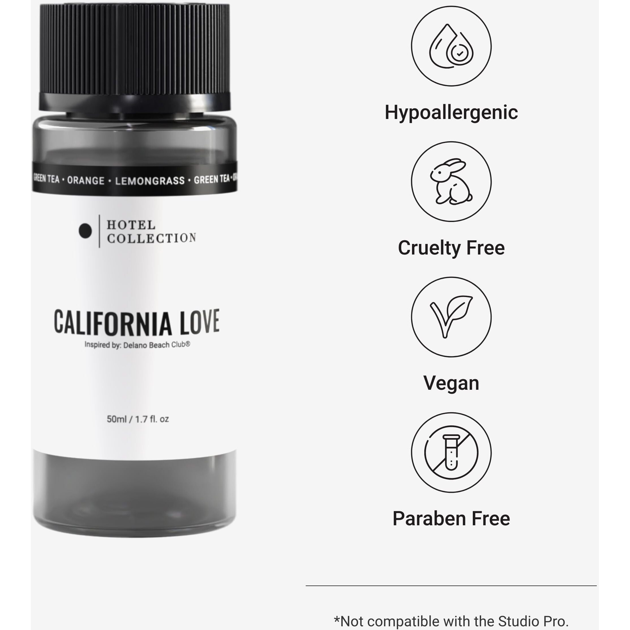 Hotel Collection | California Love Fragrance Oil Blend | Hotel Inspired Luxury Essential Oil Diffuser | Aromatherapy Scent Diffuser Oil | Green Tea, Orange And Lemongrass 1.7 Fl Oz, 50 Ml
