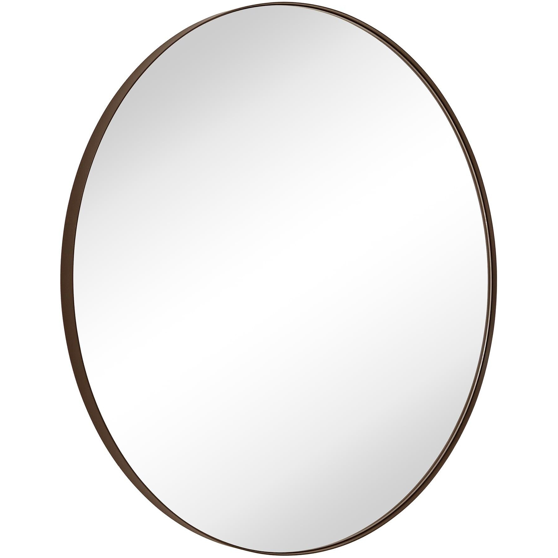 Tehome 30 Inch Oil Rubbed Bronze Round Mirror Dark Bronze Circle Wall Mounted Mirror Circular Round Mirror For Bathroom Vanity