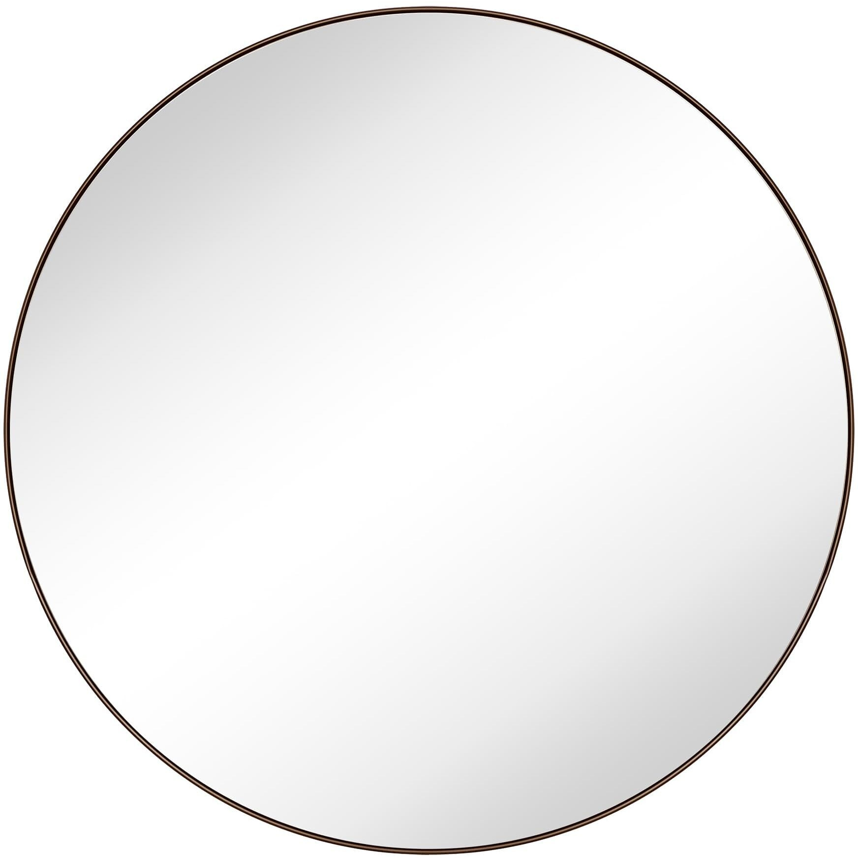 Tehome 30 Inch Oil Rubbed Bronze Round Mirror Dark Bronze Circle Wall Mounted Mirror Circular Round Mirror For Bathroom Vanity