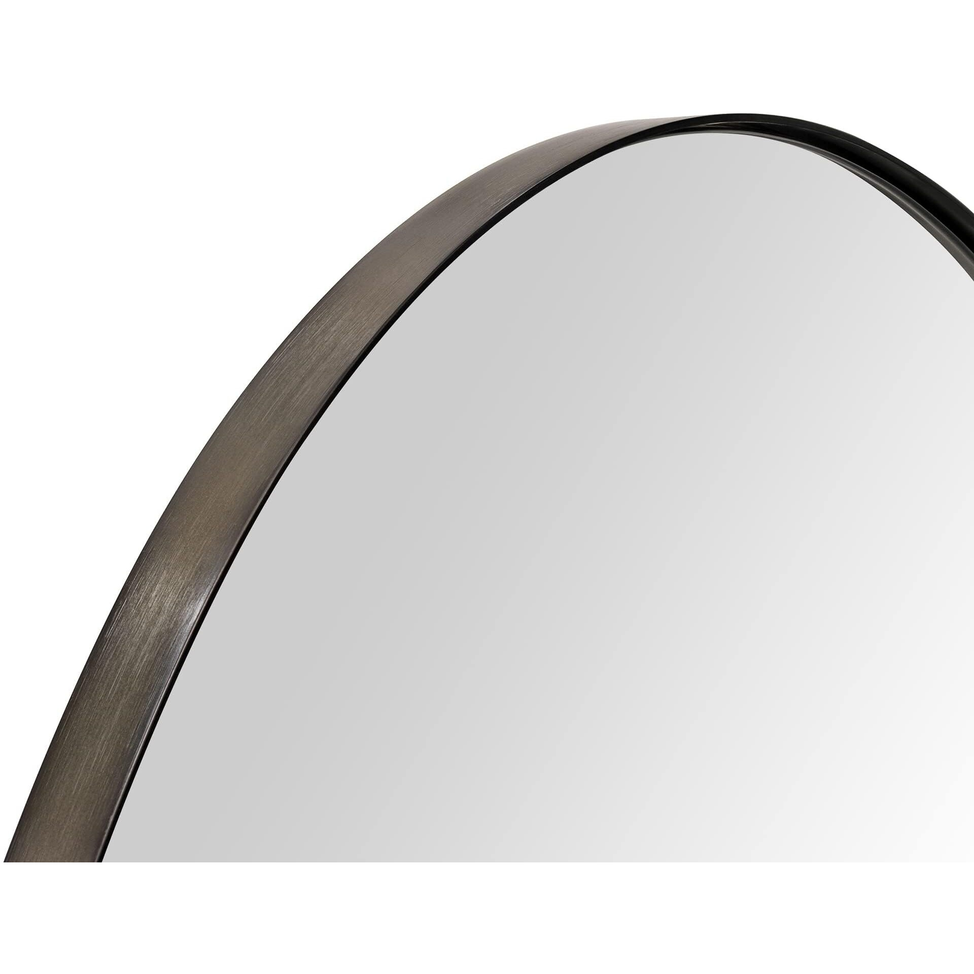 Tehome 30 Inch Oil Rubbed Bronze Round Mirror Dark Bronze Circle Wall Mounted Mirror Circular Round Mirror For Bathroom Vanity