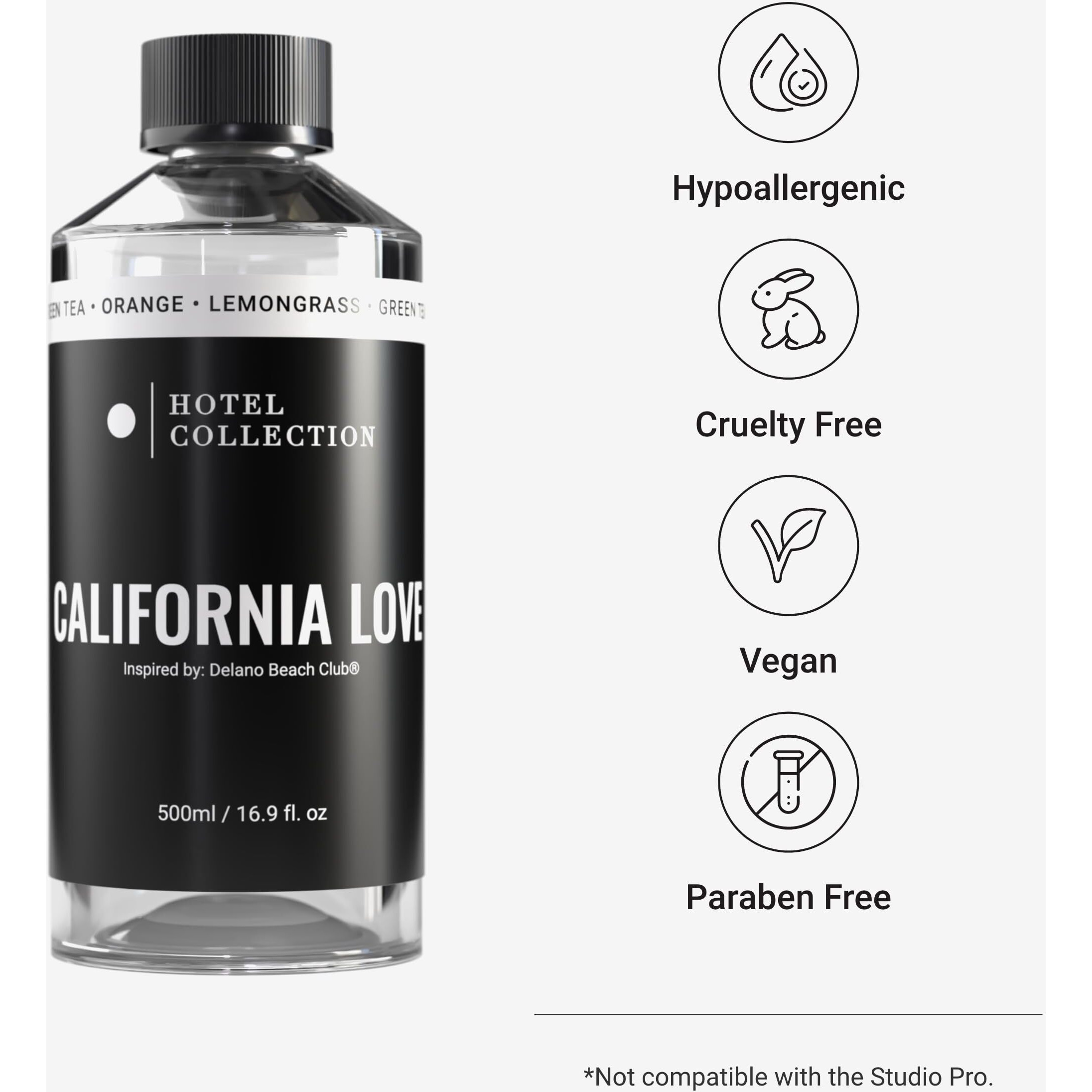 Aroma360 Hotel Collection Diffuser Oil-California Love-Aromatherapy Essential Fragrance-Luxury Hotel Inspired-Marine, Bergamot& Jasmine-500Ml 16.9 Fl Oz