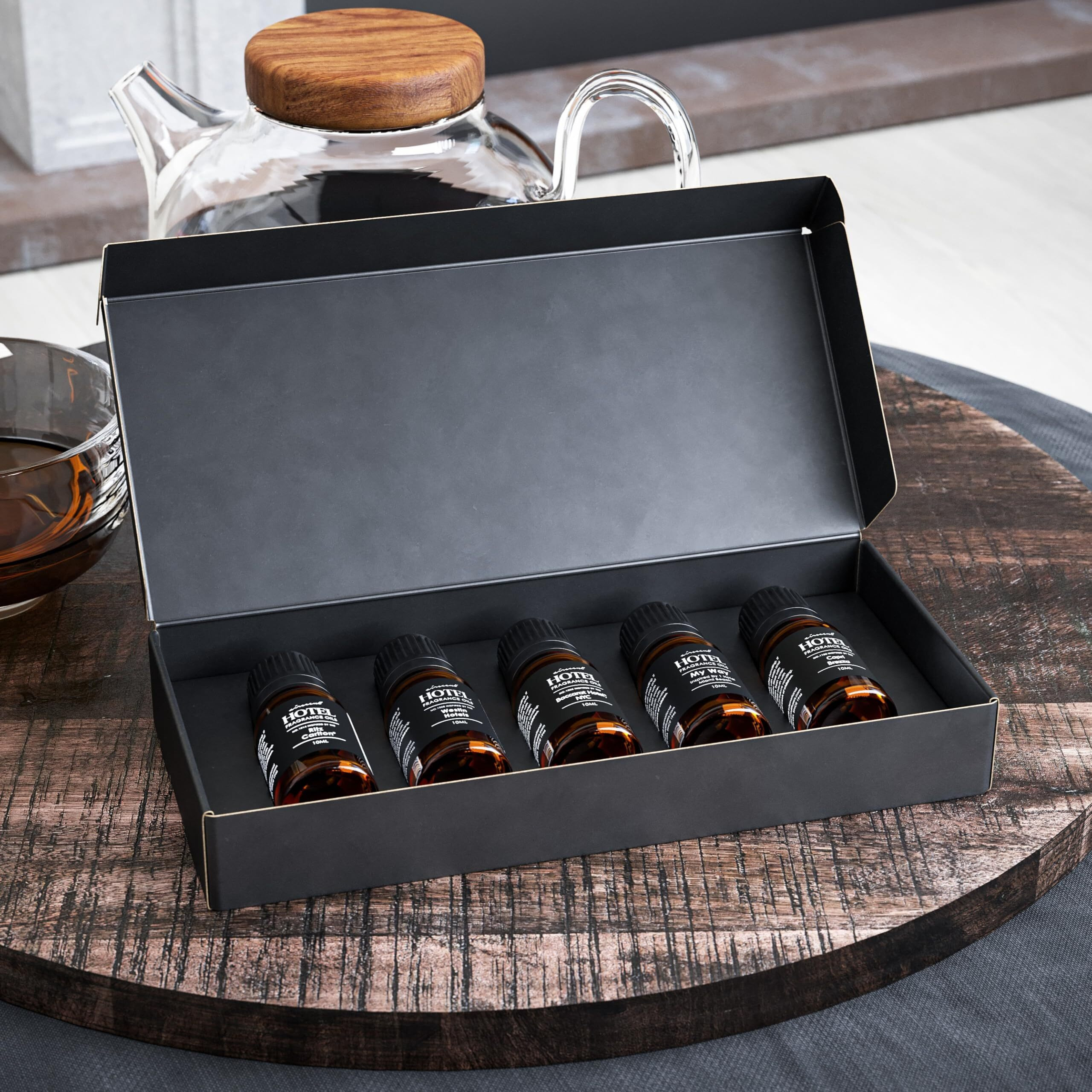Airscent Hotel Diffuser Oil Gift Set - Buyers Best Picks - 10 Ml, 0.34 Fl Oz Hotel Fragrance Oil Gift Set - Inspired By The Ritz Carlton, Westin, Baccarat Nyc, My Way And Capri Brezza Scents